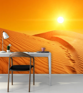 PVC Fototapete Sand Dunes In Sahara – ECO Wandbild Selbstklebende Tapete – 3D Vinyl Wandsticker XXL  SW298 - life-decor.de