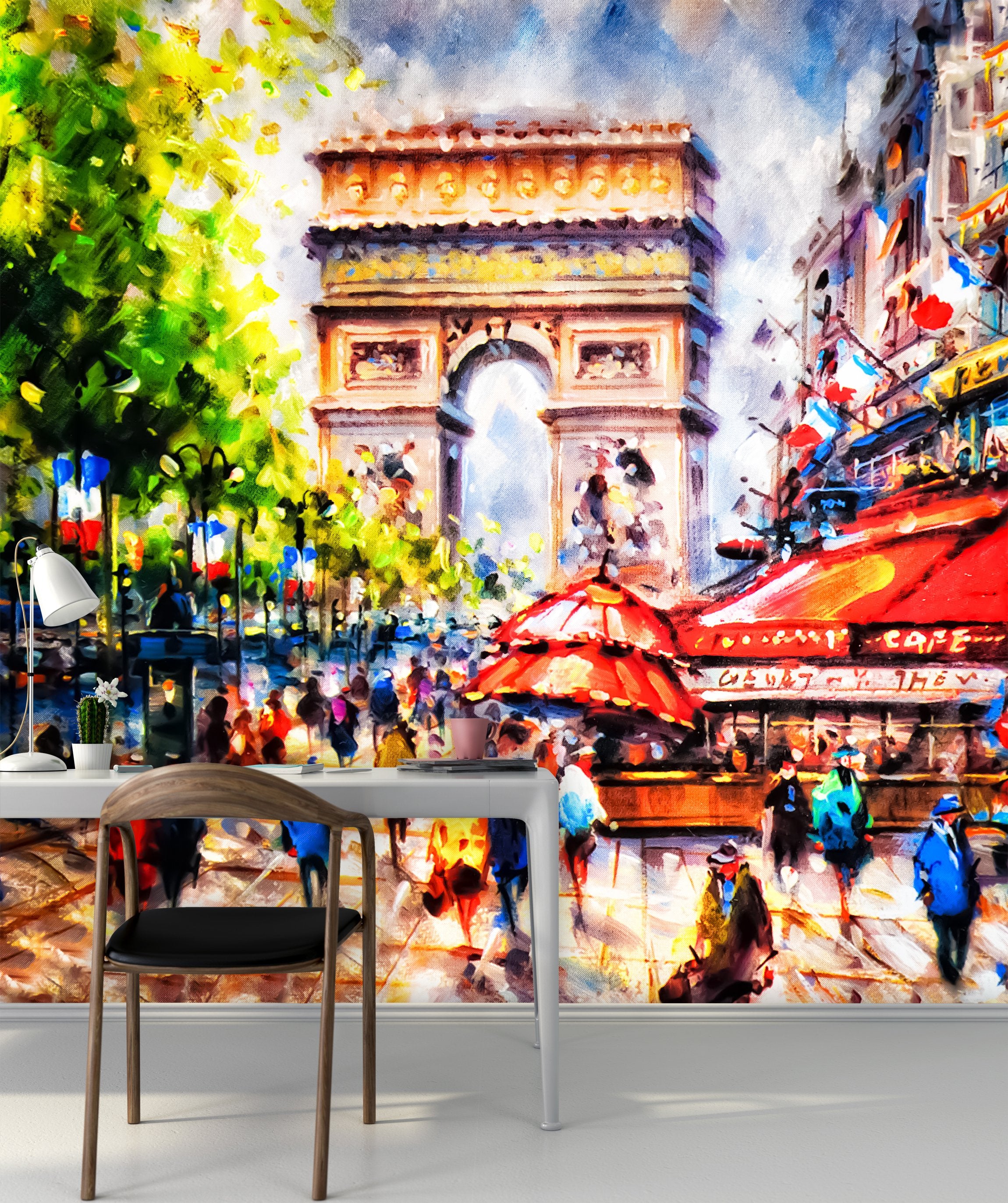 PVC Fototapete Colorful Painting Of Arc – ECO Wandbild Selbstklebende Tapete – 3D Vinyl Wandsticker XXL  SW185 - life-decor.de