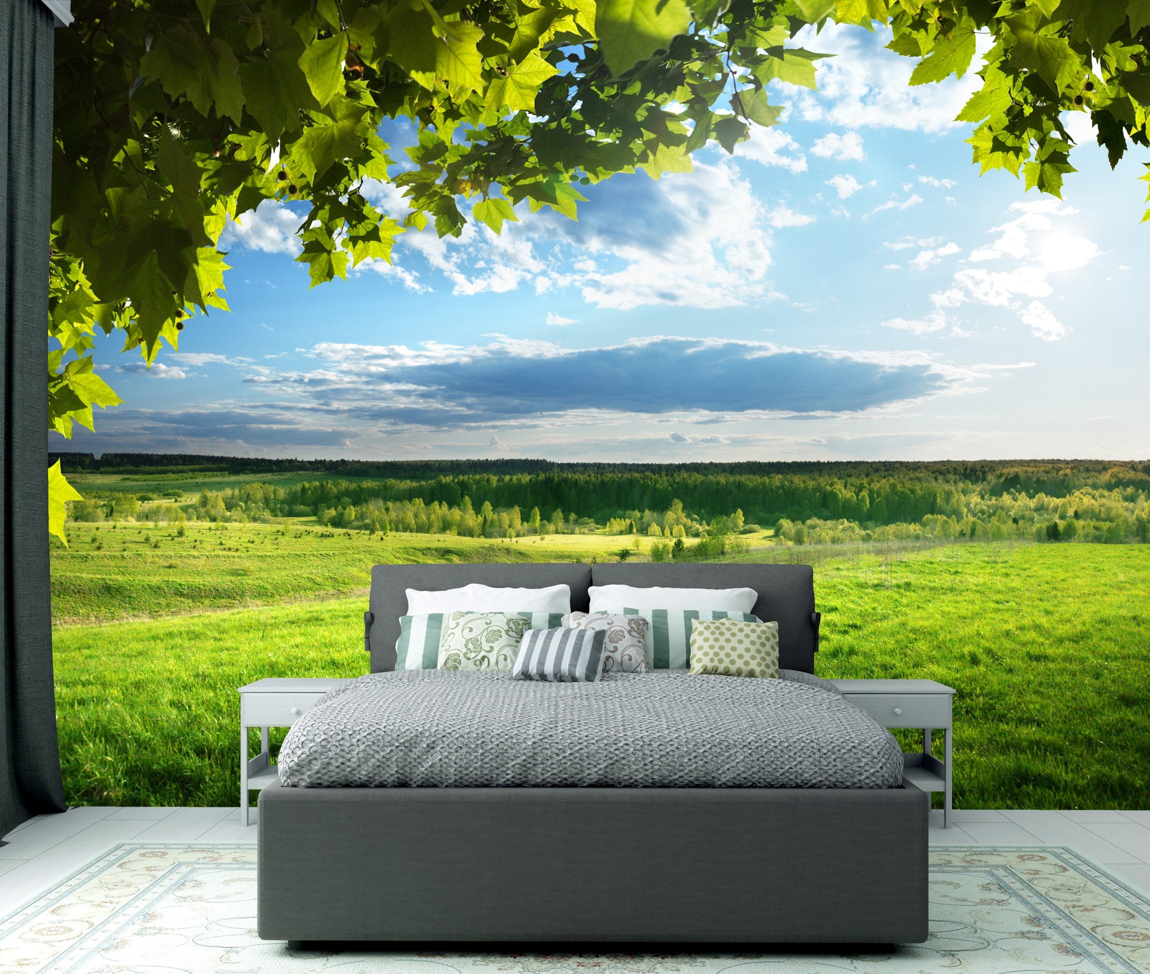 PVC Fototapete Spring Grass - ECO Wandbild Selbstklebende Tapete - 3D Vinyl Wandsticker XXL  SW270