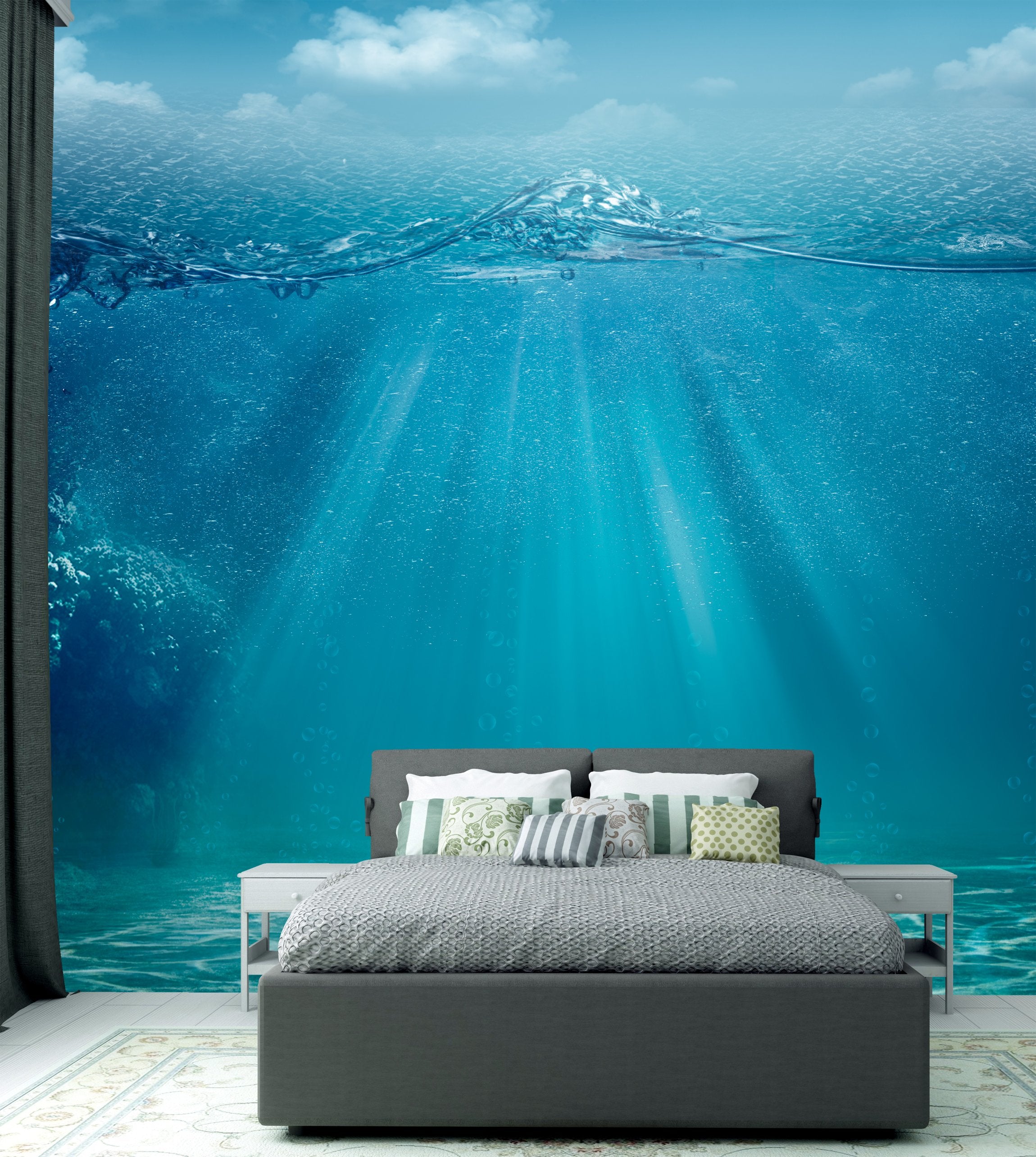 PVC Fototapete Abstract Sea - ECO Wandbild Selbstklebende Tapete - 3D Vinyl Wandsticker XXL  SW277