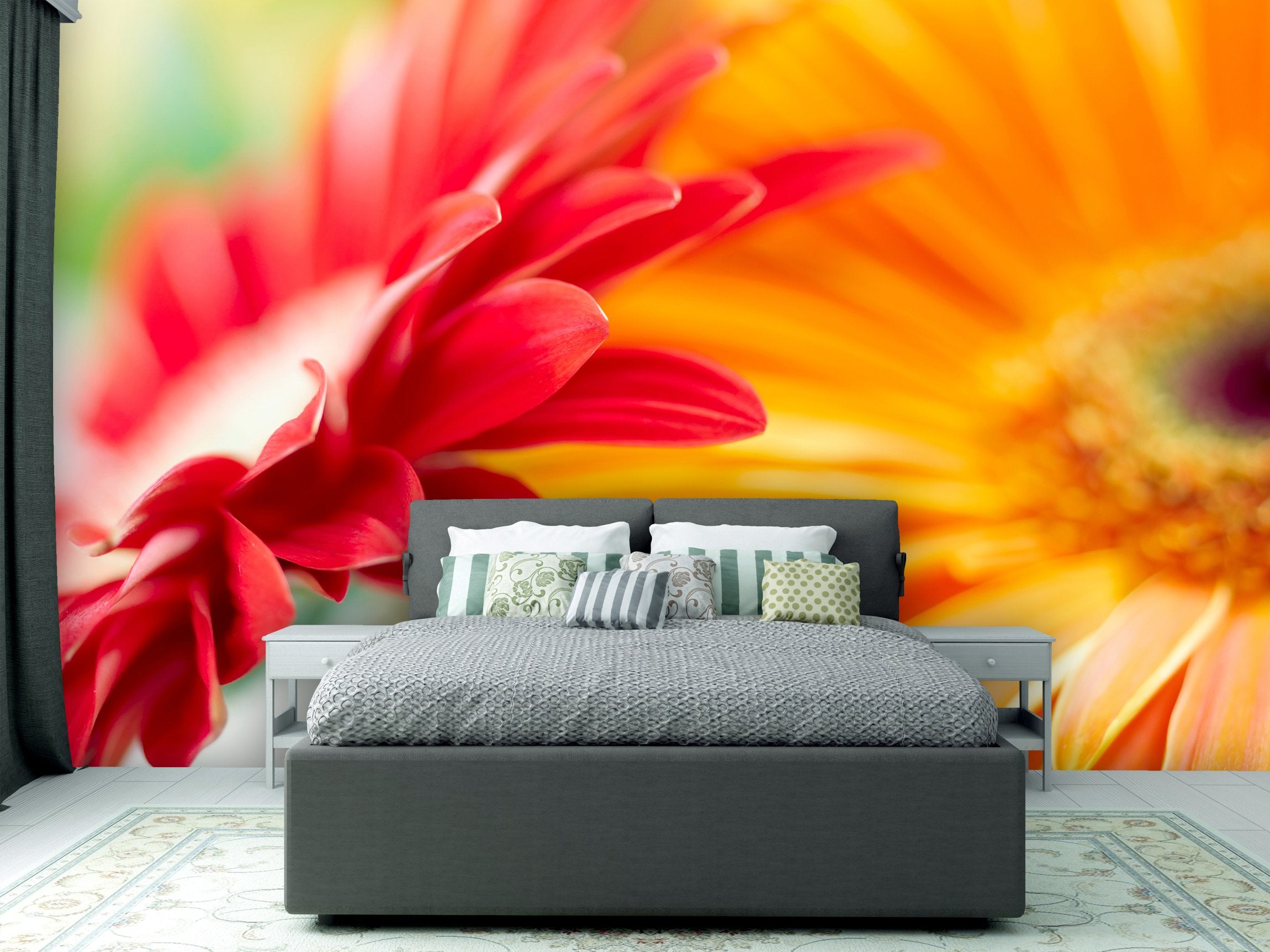 PVC Fototapete Yellow Daisy - ECO Wandbild Selbstklebende Tapete - 3D Vinyl Wandsticker XXL  SW259