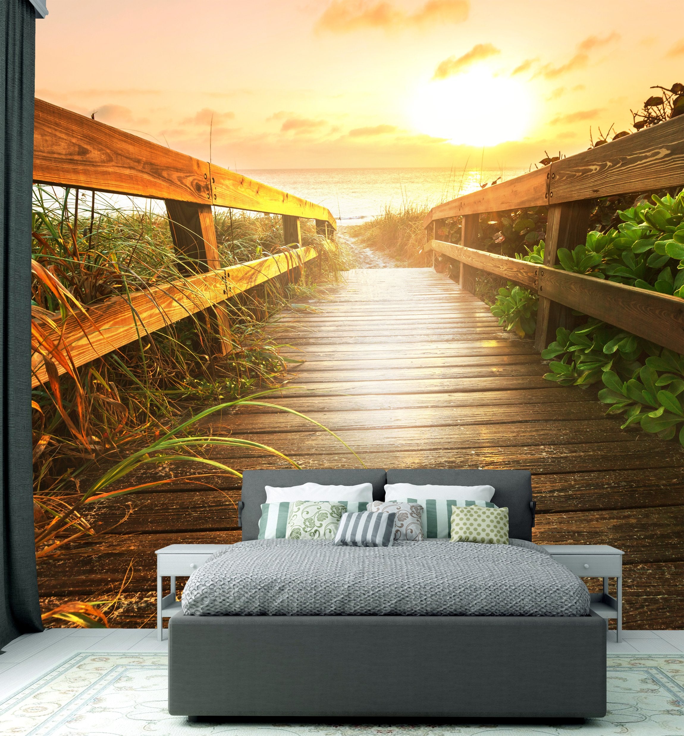 PVC Fototapete Magical Coast In The Evening - ECO Wandbild Selbstklebende Tapete - 3D Vinyl Wandsticker XXL  SW211