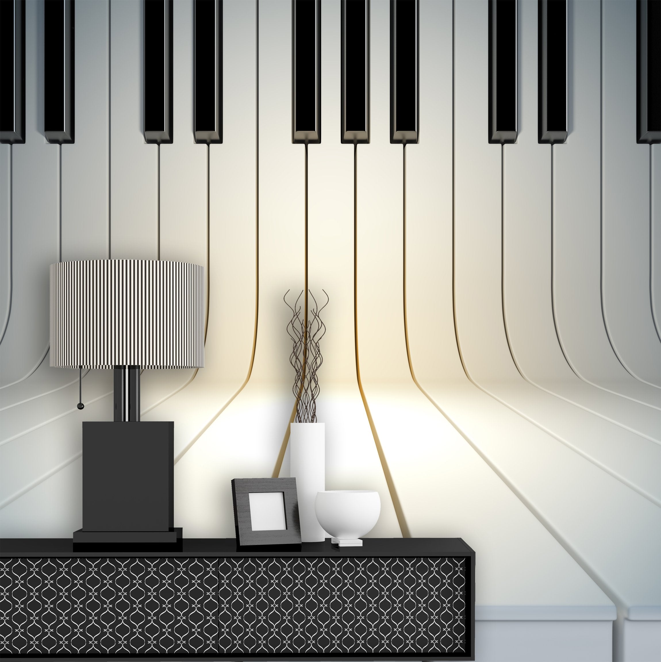PVC Fototapete Piano Keys – ECO Wandbild Selbstklebende Tapete – 3D Vinyl Wandsticker XXL  SW171 - life-decor.de