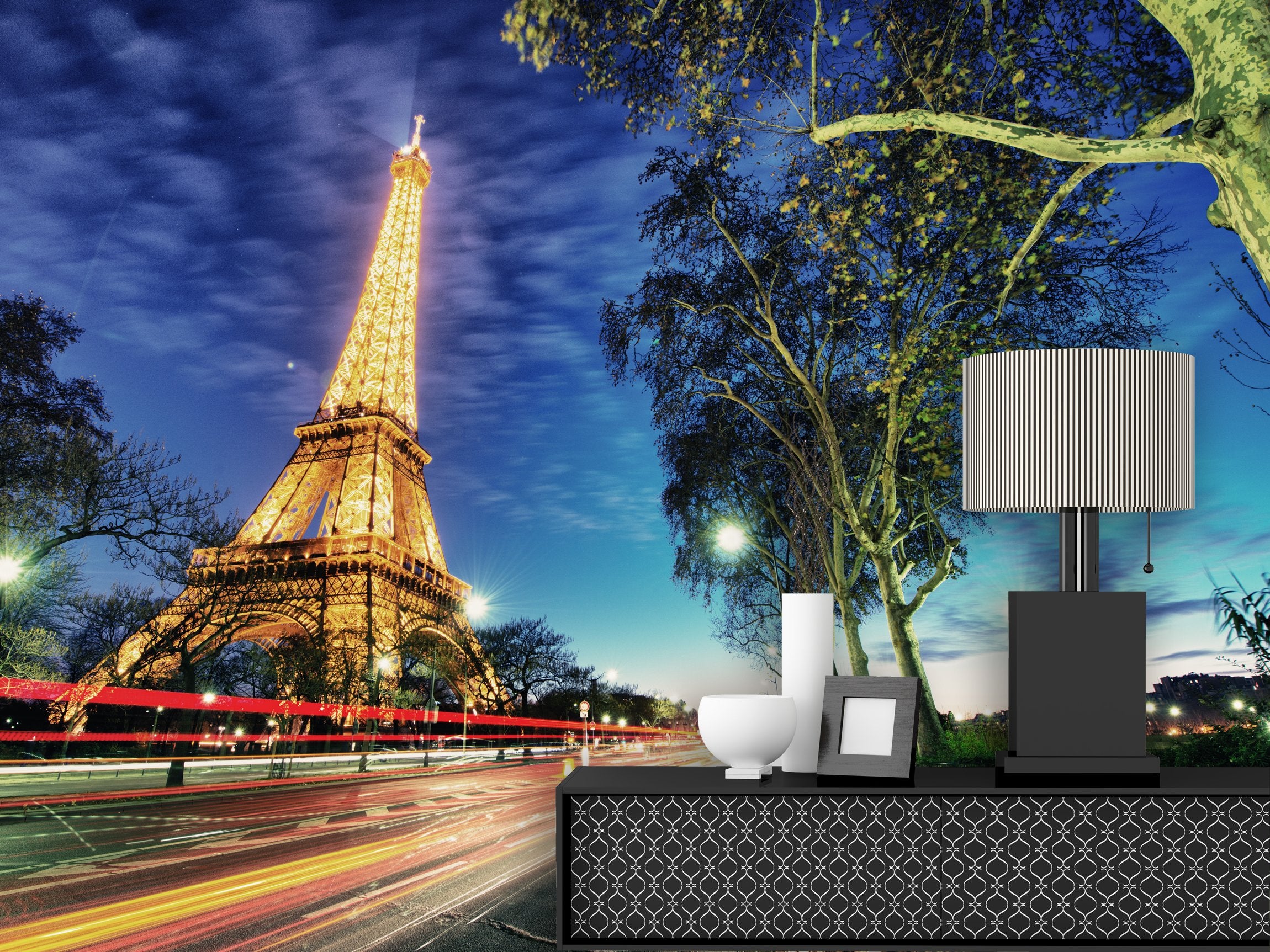 PVC Fototapete Eiffel Tower - ECO Wandbild Selbstklebende Tapete - 3D Vinyl Wandsticker XXL  SW108