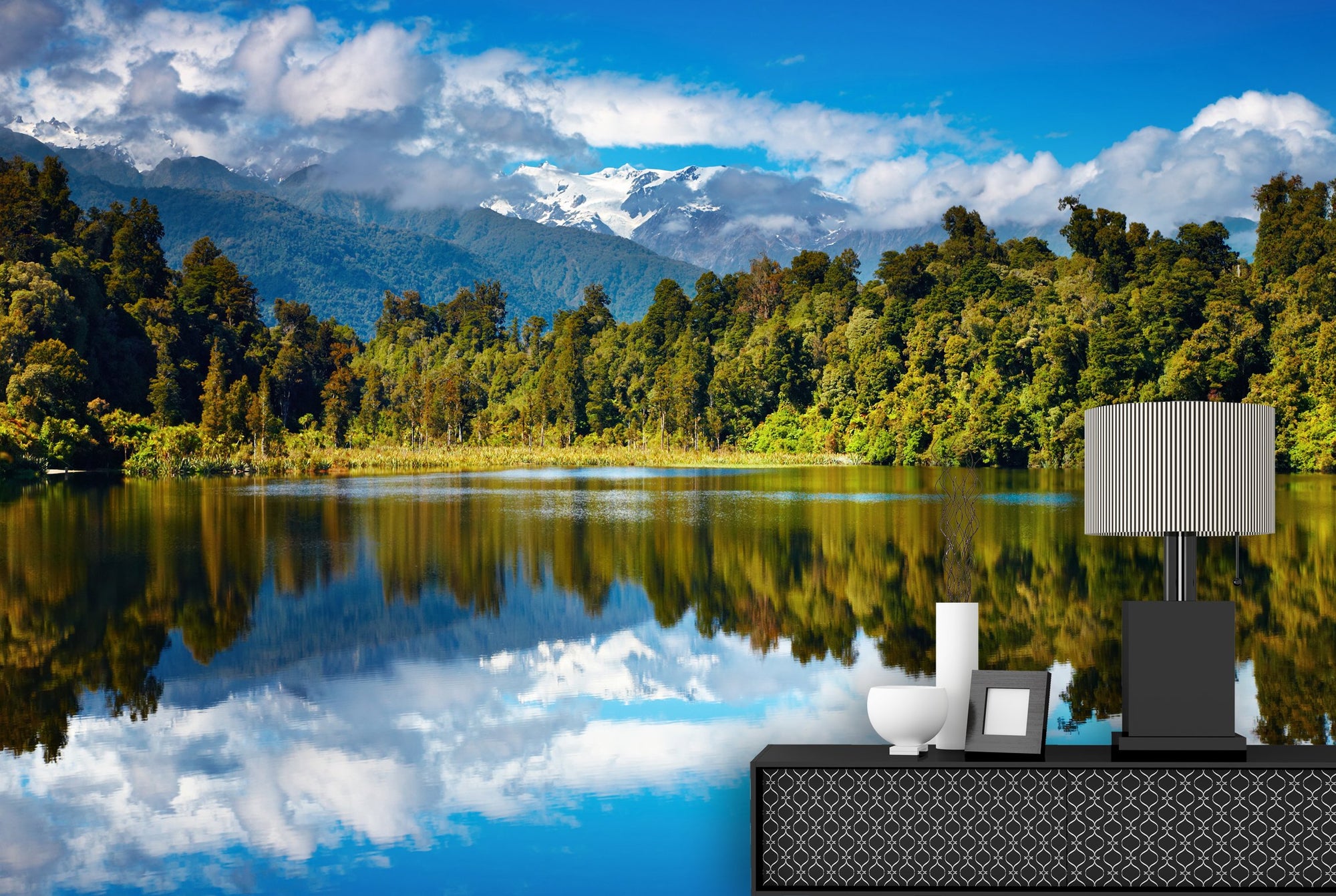 PVC Fototapete Beautiful Lake – ECO Wandbild Selbstklebende Tapete – 3D Vinyl Wandsticker XXL  SW225 - life-decor.de