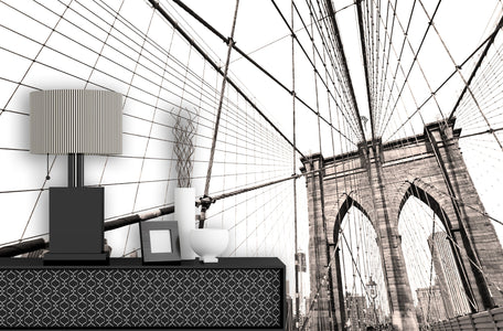 PVC Fototapete Manhattan Bridge – ECO Wandbild Selbstklebende Tapete – 3D Vinyl Wandsticker XXL  SW132 - life-decor.de