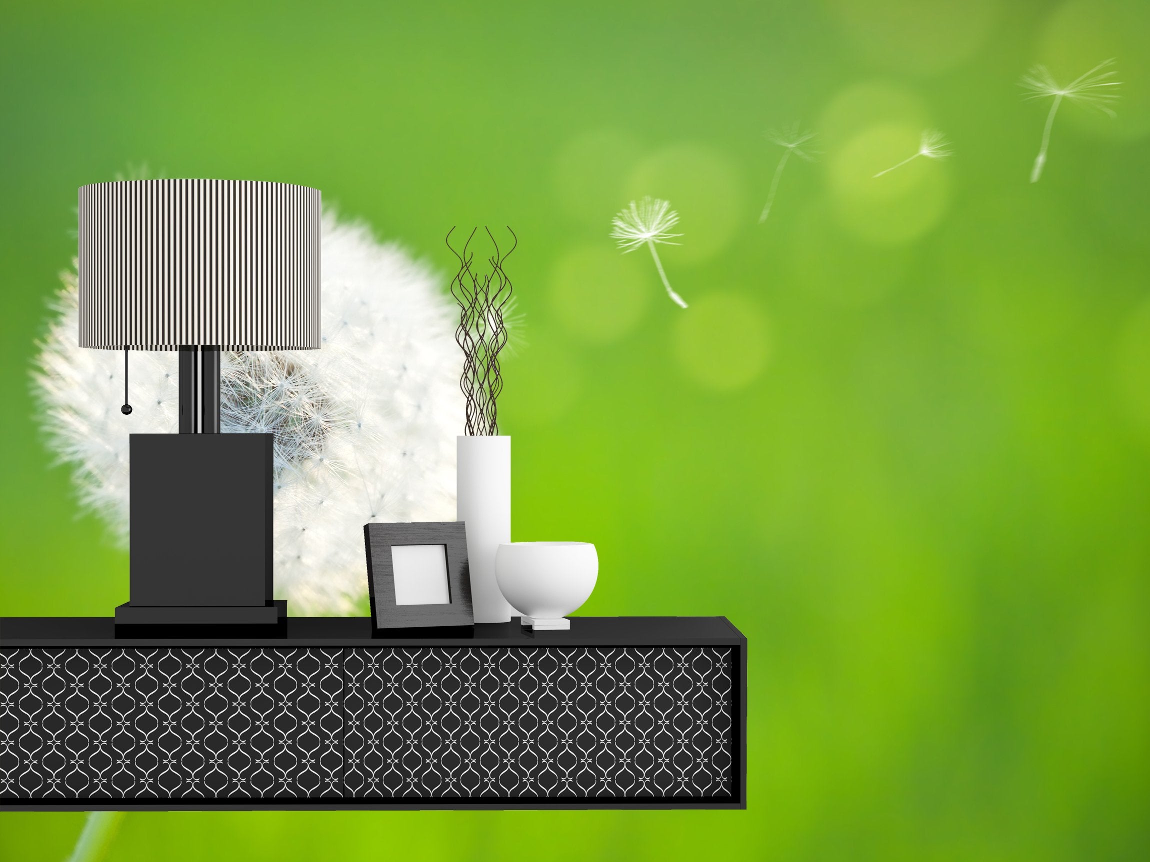 PVC Fototapete Spring Dandelion - ECO Wandbild Selbstklebende Tapete - 3D Vinyl Wandsticker XXL  SW072