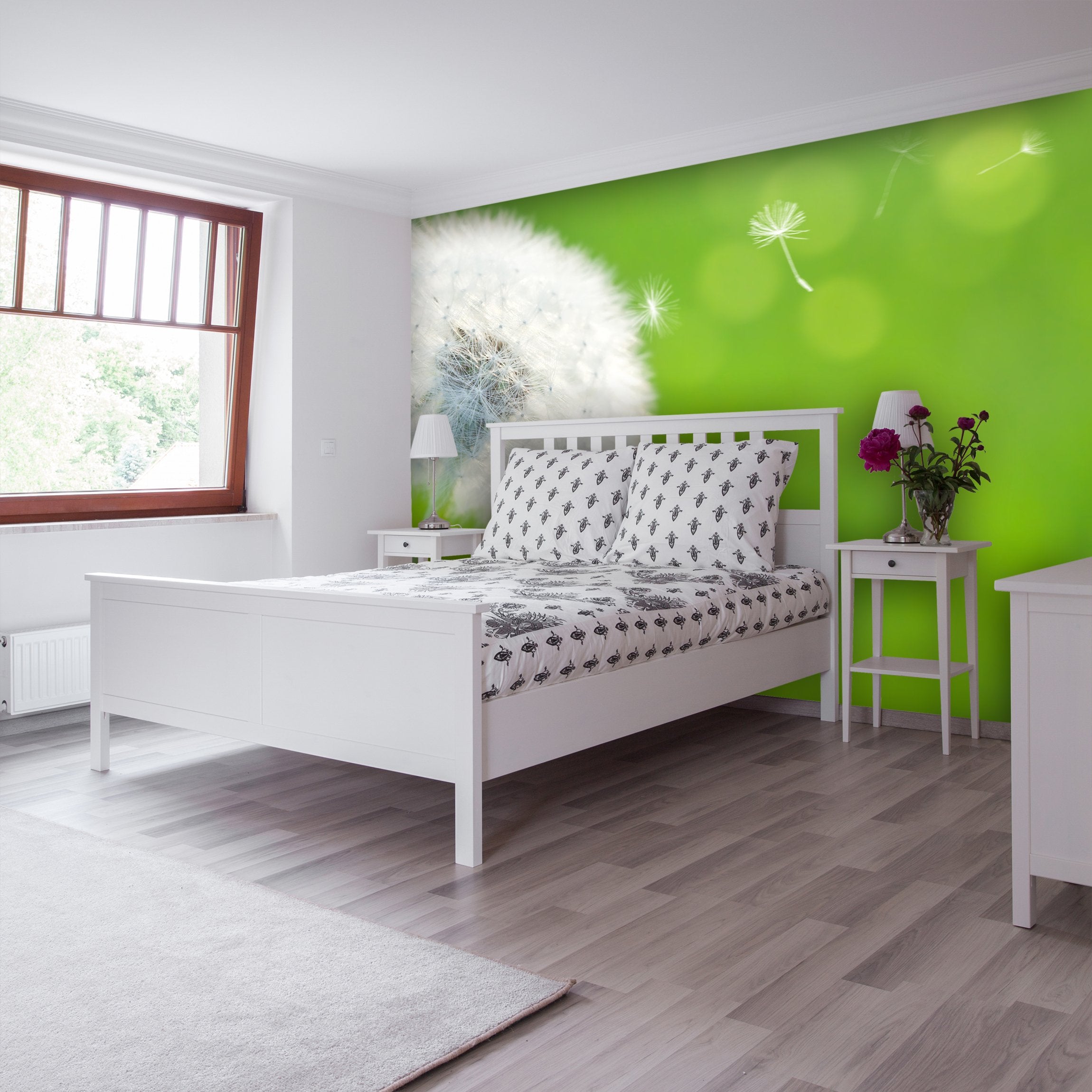 PVC Fototapete Spring Dandelion - ECO Wandbild Selbstklebende Tapete - 3D Vinyl Wandsticker XXL  SW072