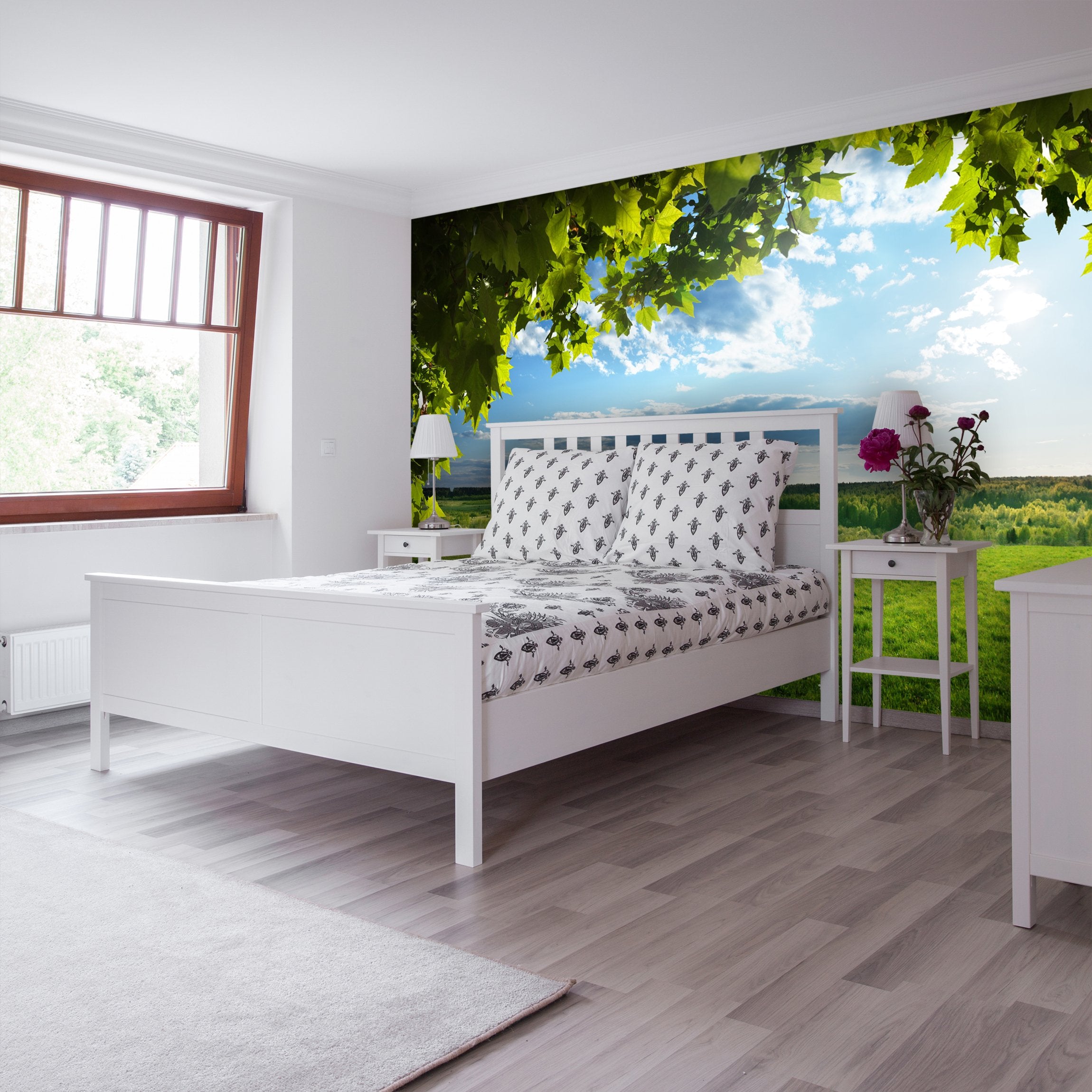 PVC Fototapete Spring Grass - ECO Wandbild Selbstklebende Tapete - 3D Vinyl Wandsticker XXL  SW270