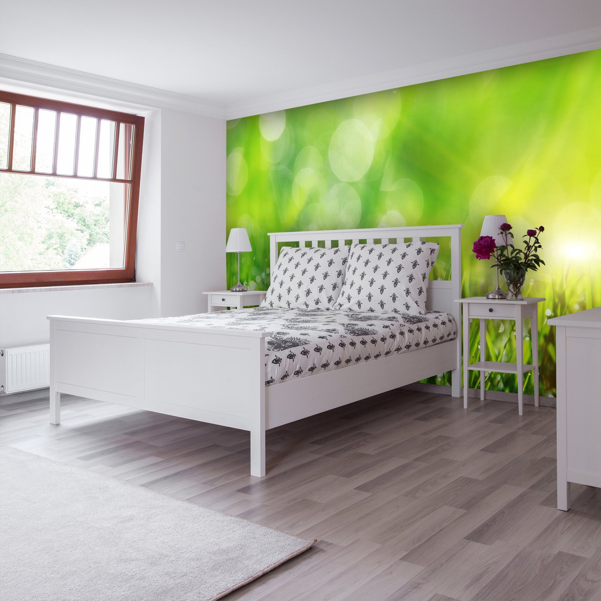 PVC Fototapete Spring Grass – ECO Wandbild Selbstklebende Tapete – 3D Vinyl Wandsticker XXL  SW215 - life-decor.de