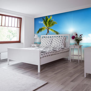 PVC Fototapete Caribbean Sea And Coconut – ECO Wandbild Selbstklebende Tapete – 3D Vinyl Wandsticker XXL  SW122 - life-decor.de
