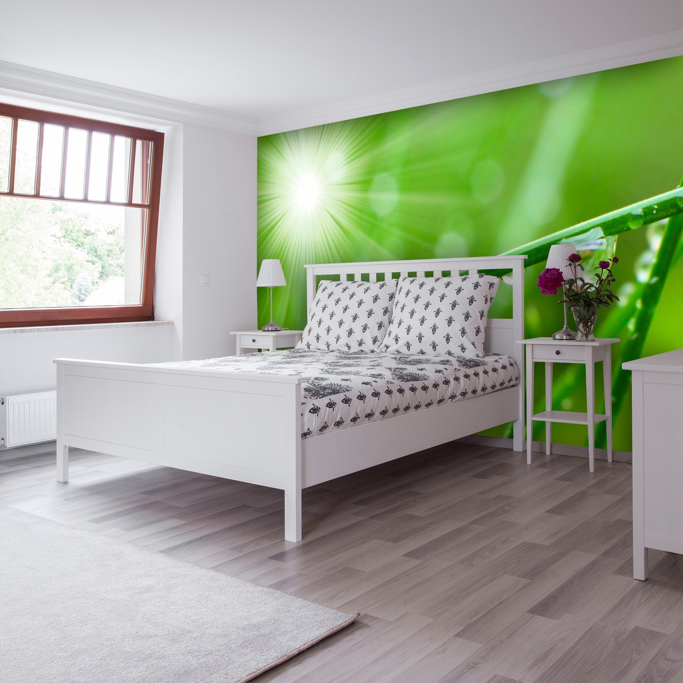 PVC Fototapete Fresh Morning Dew - ECO Wandbild Selbstklebende Tapete - 3D Vinyl Wandsticker XXL  SW204