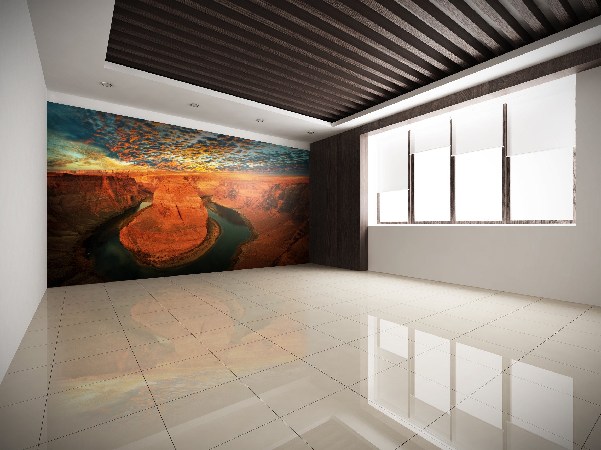 PVC Fototapete Canyon – ECO Wandbild Selbstklebende Tapete – 3D Vinyl Wandsticker XXL  SW026 - life-decor.de