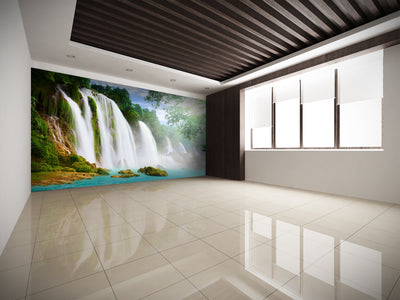 PVC Fototapete Detian Waterfall – ECO Wandbild Selbstklebende Tapete – 3D Vinyl Wandsticker XXL  SW128 - life-decor.de