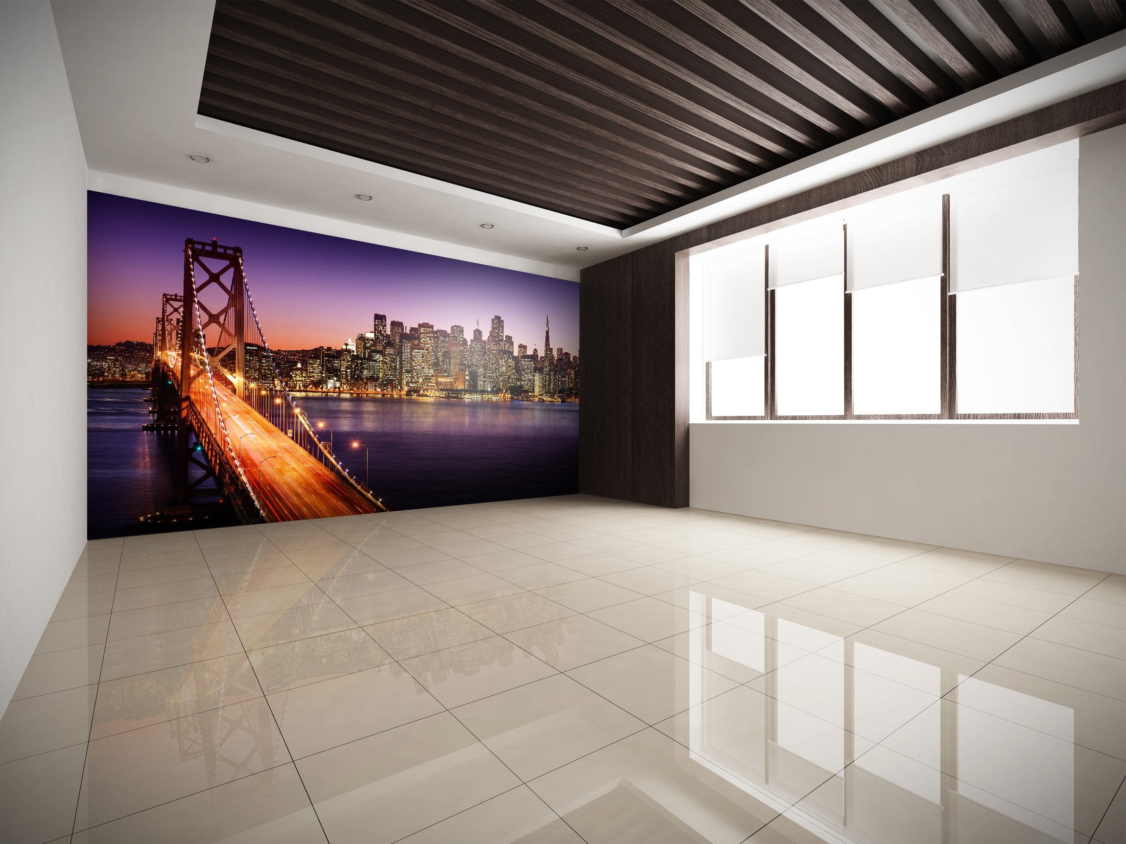 PVC Fototapete San Francisco – ECO Wandbild Selbstklebende Tapete – 3D Vinyl Wandsticker XXL  SW062 - life-decor.de