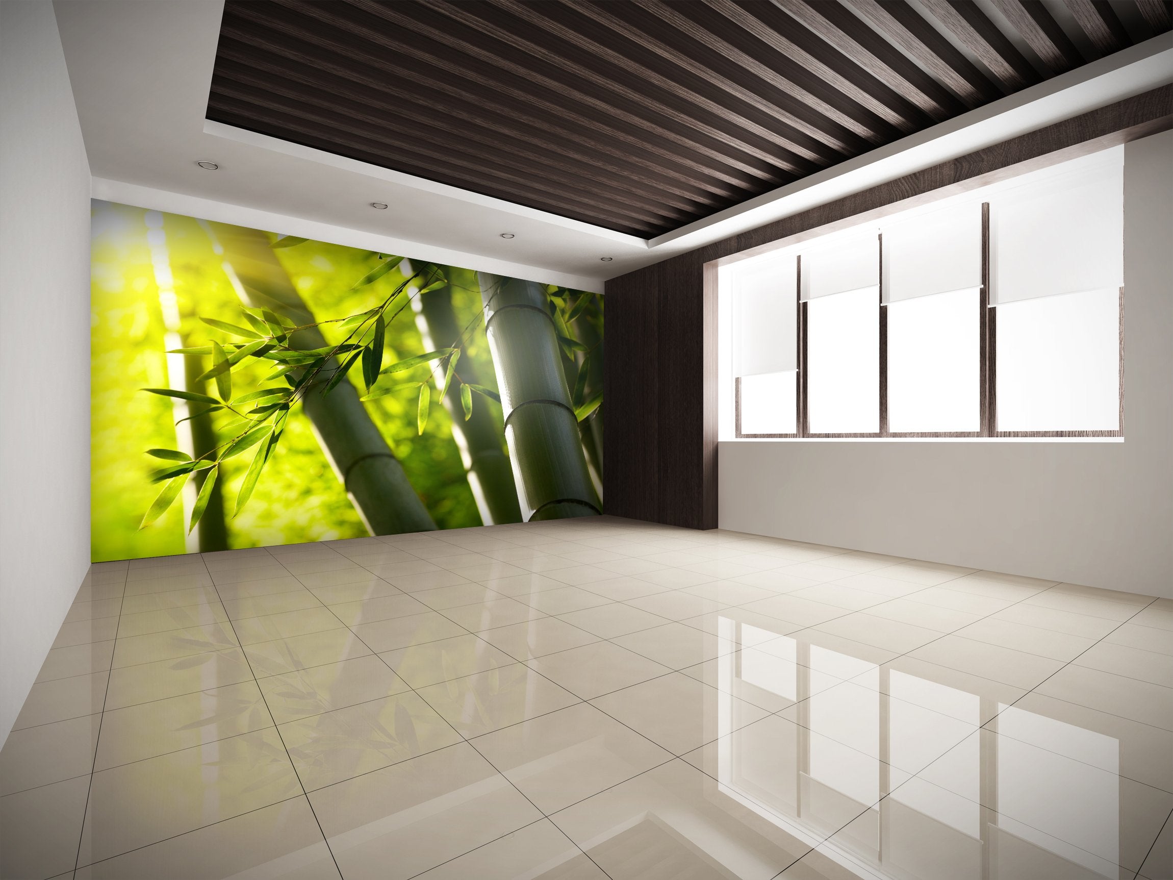 PVC Fototapete Bamboo Forest – ECO Wandbild Selbstklebende Tapete – 3D Vinyl Wandsticker XXL  SW085 - life-decor.de