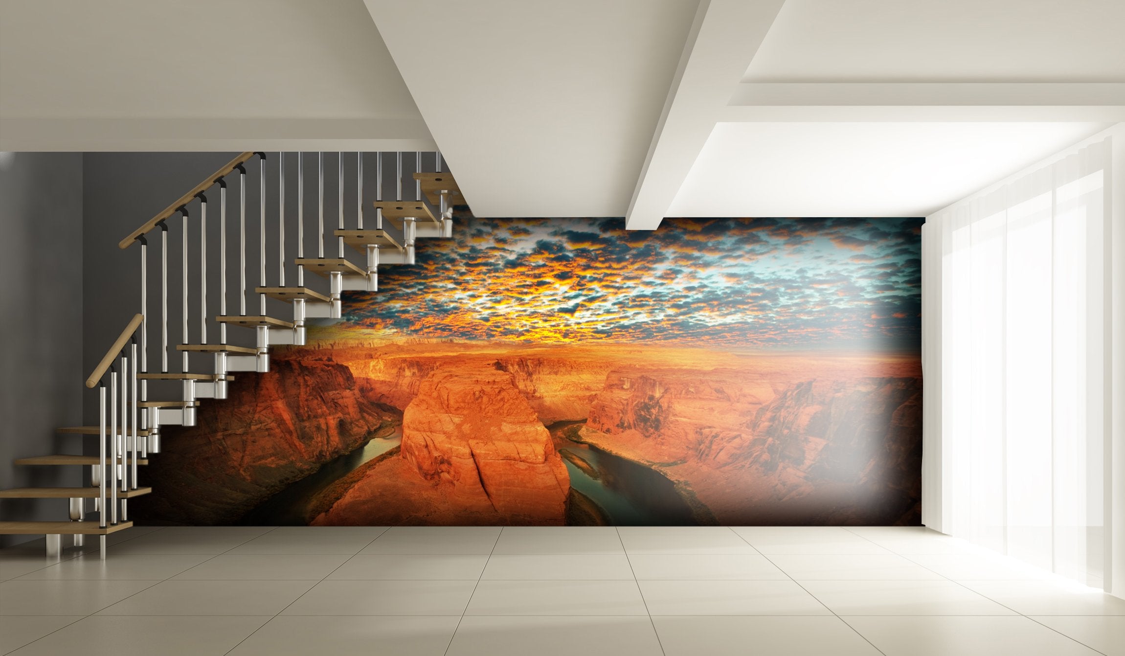 PVC Fototapete Canyon – ECO Wandbild Selbstklebende Tapete – 3D Vinyl Wandsticker XXL  SW026 - life-decor.de