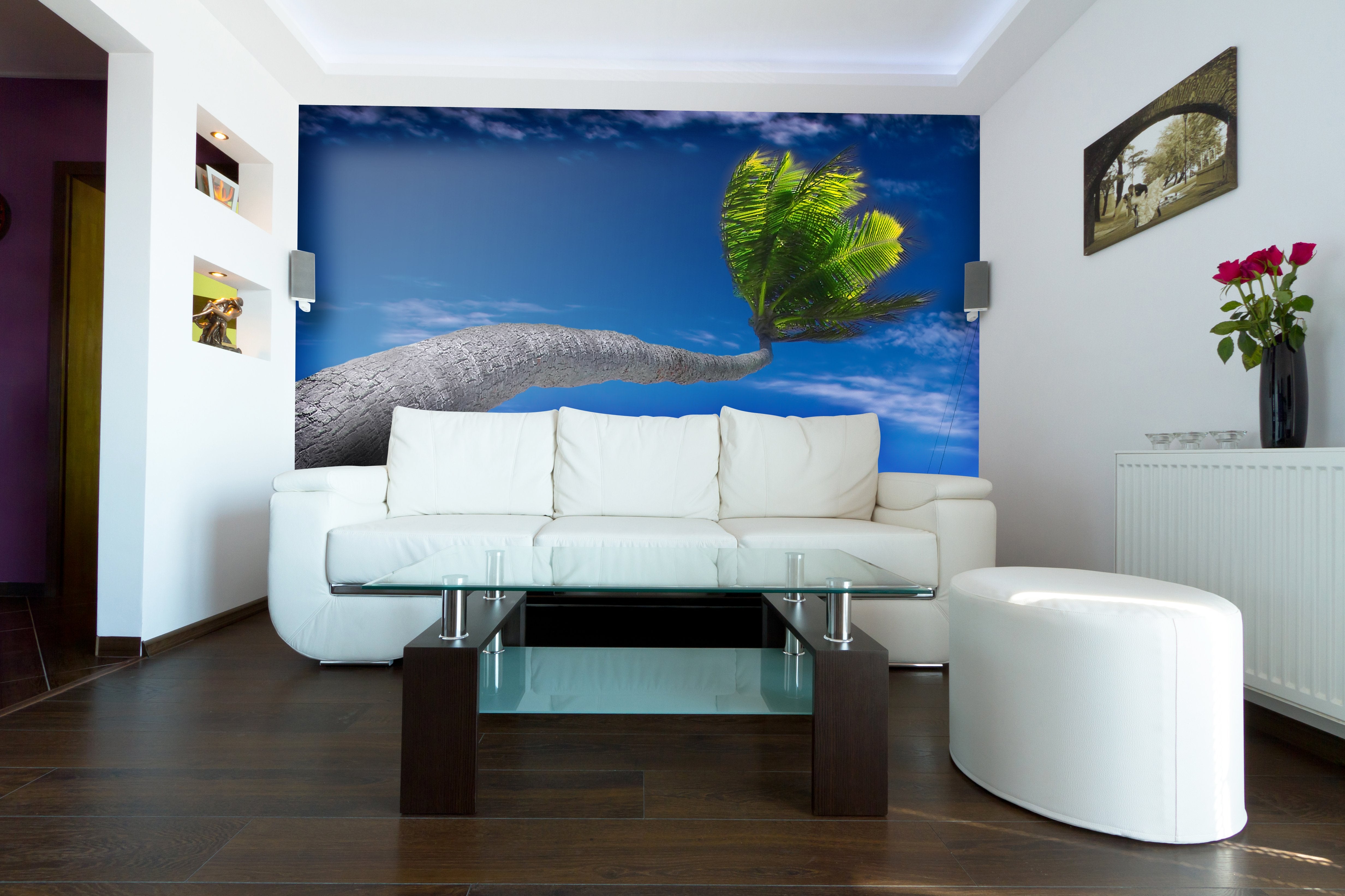 PVC Fototapete Tropical Lagoon - ECO Wandbild Selbstklebende Tapete - 3D Vinyl Wandsticker XXL  SW014