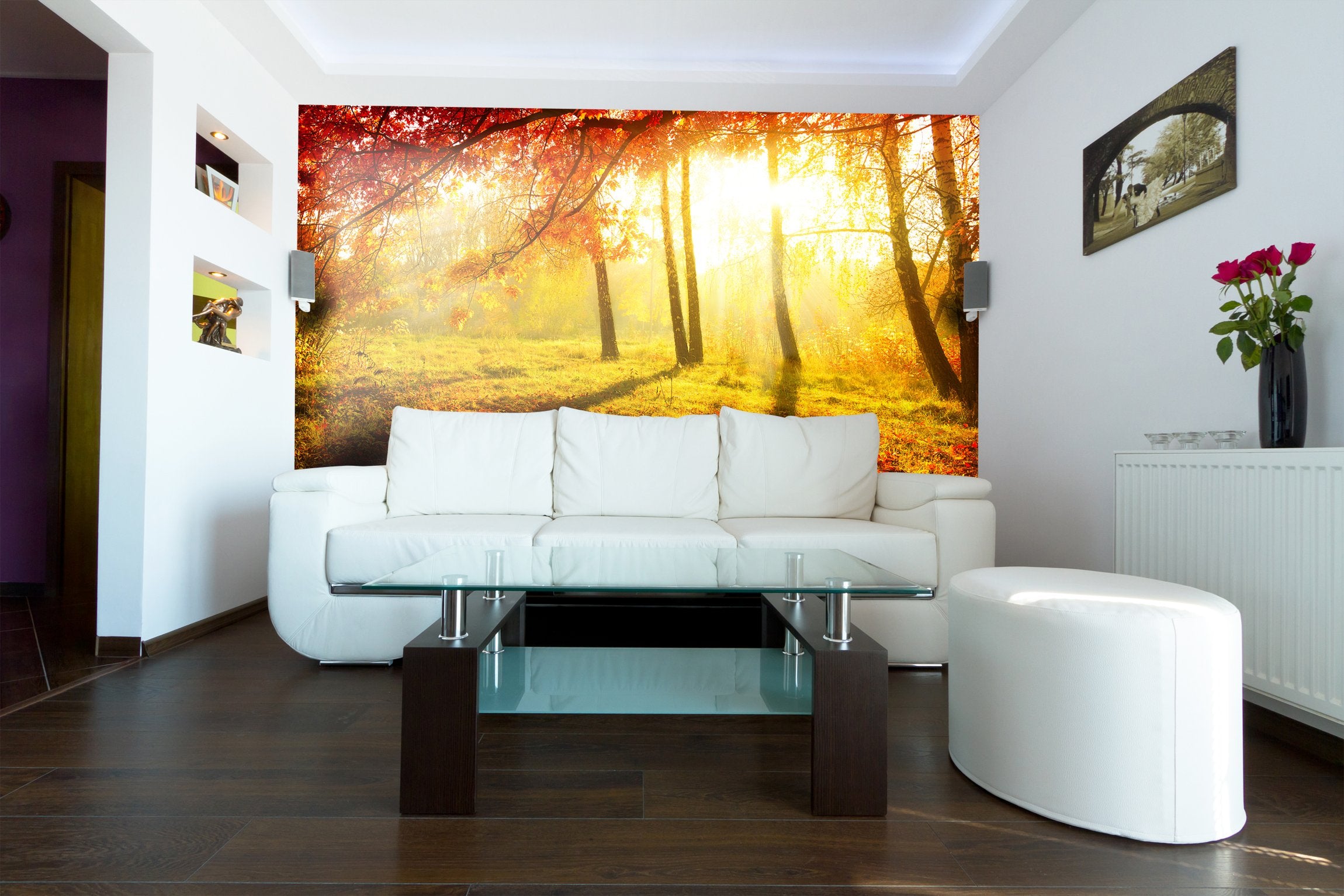 PVC Fototapete Autumnal Park – ECO Wandbild Selbstklebende Tapete – 3D Vinyl Wandsticker XXL  SW093 - life-decor.de