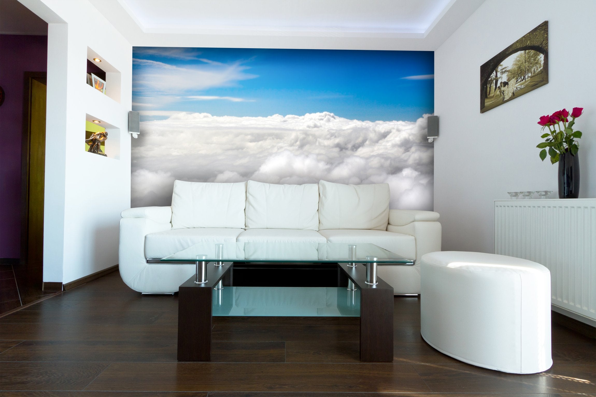 PVC Fototapete Clouds - ECO Wandbild Selbstklebende Tapete - 3D Vinyl Wandsticker XXL  SW310