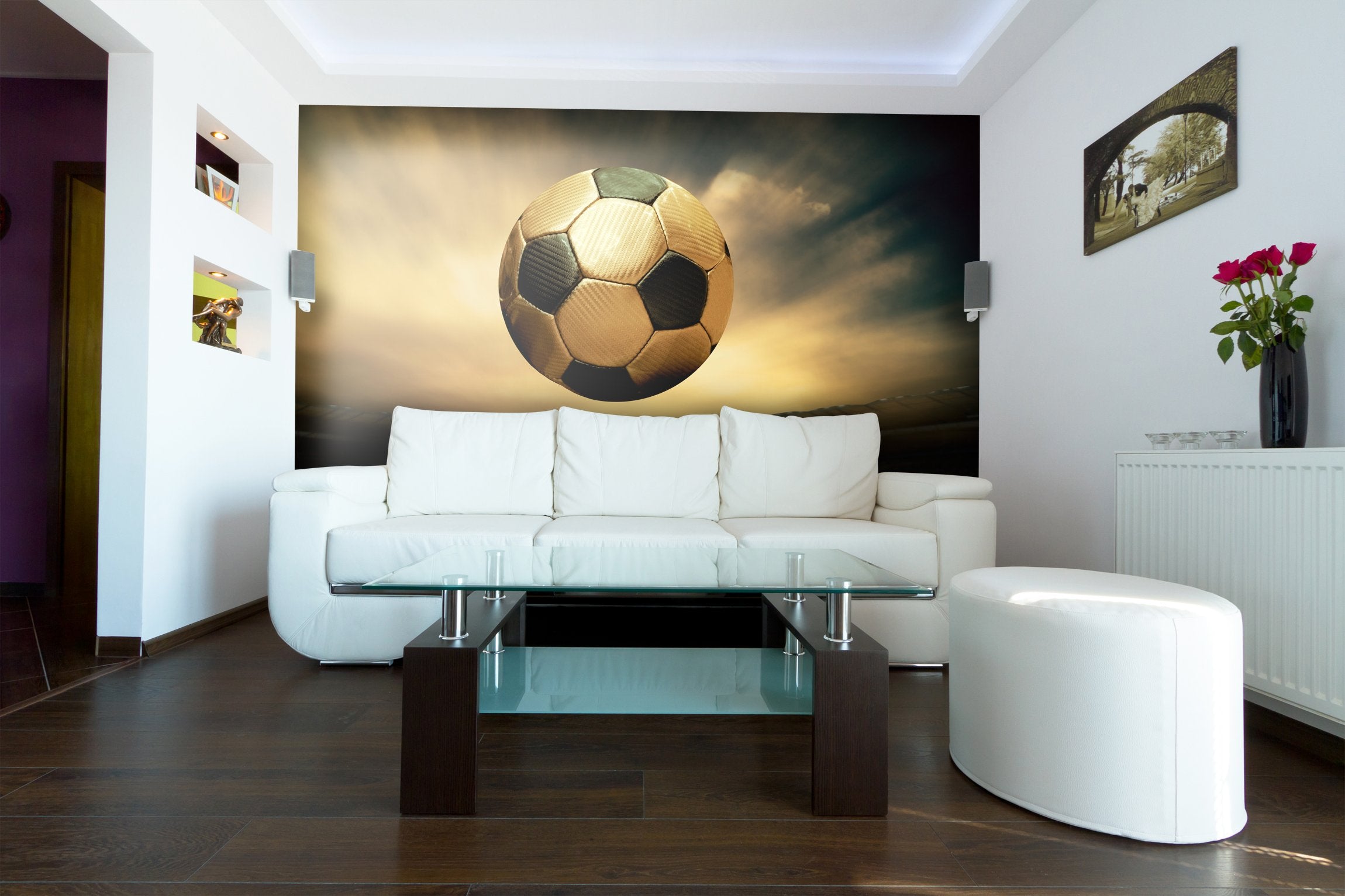 PVC Fototapete Shoot Of Football - ECO Wandbild Selbstklebende Tapete - 3D Vinyl Wandsticker XXL  SW301