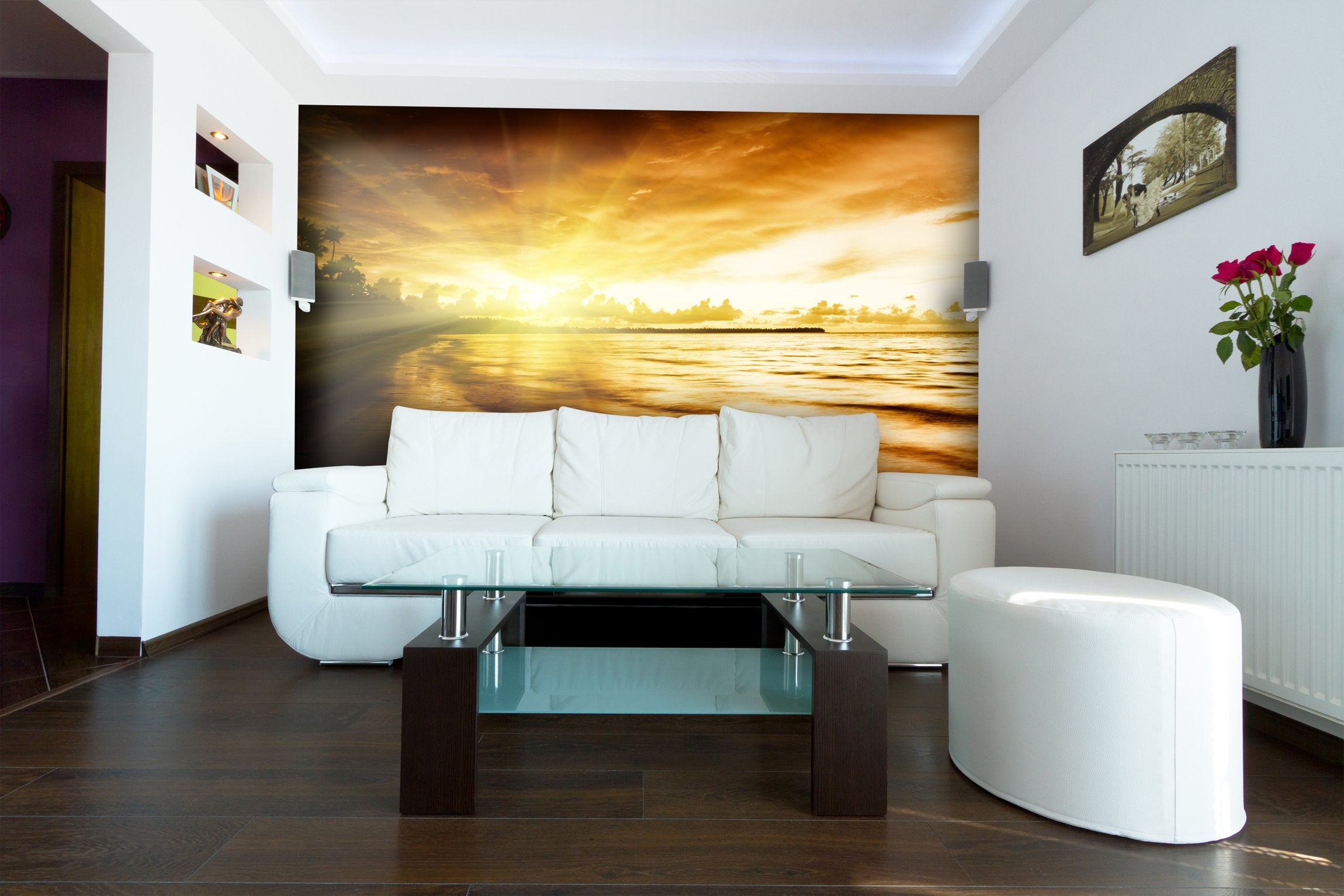 PVC Fototapete Sunrise On Caribbean - ECO Wandbild Selbstklebende Tapete - 3D Vinyl Wandsticker XXL  SW313