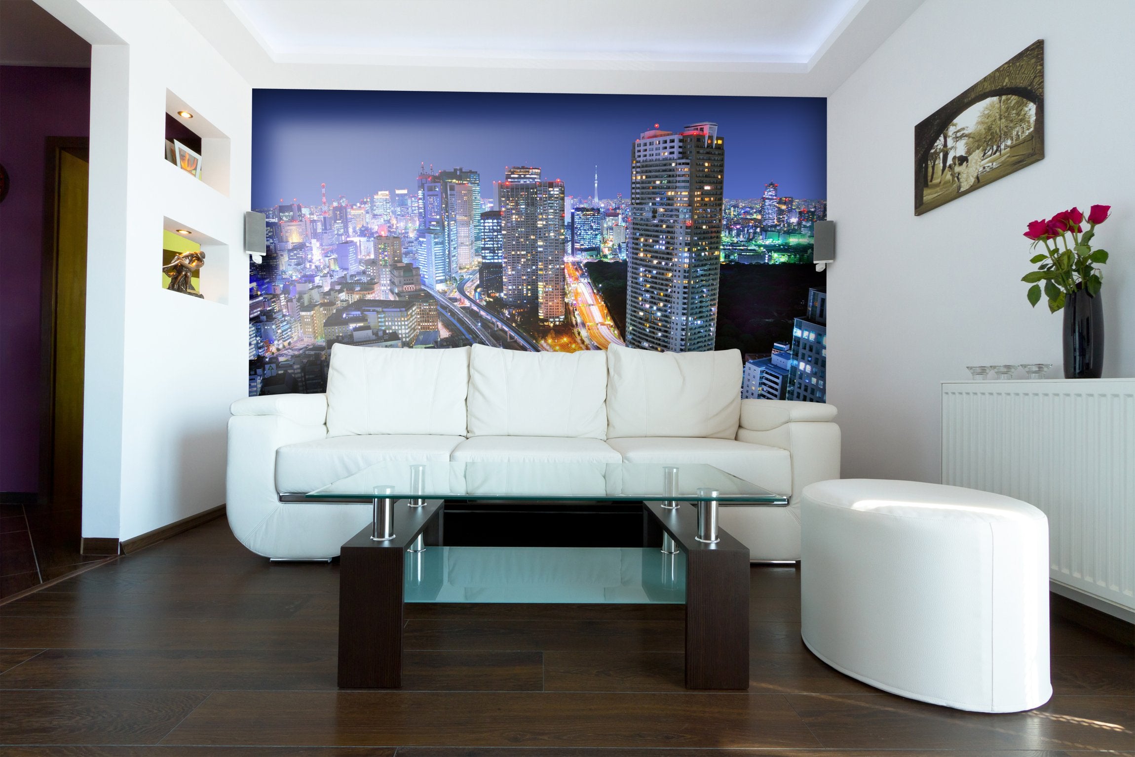PVC Fototapete Tokyo Cityscape - ECO Wandbild Selbstklebende Tapete - 3D Vinyl Wandsticker XXL  SW038