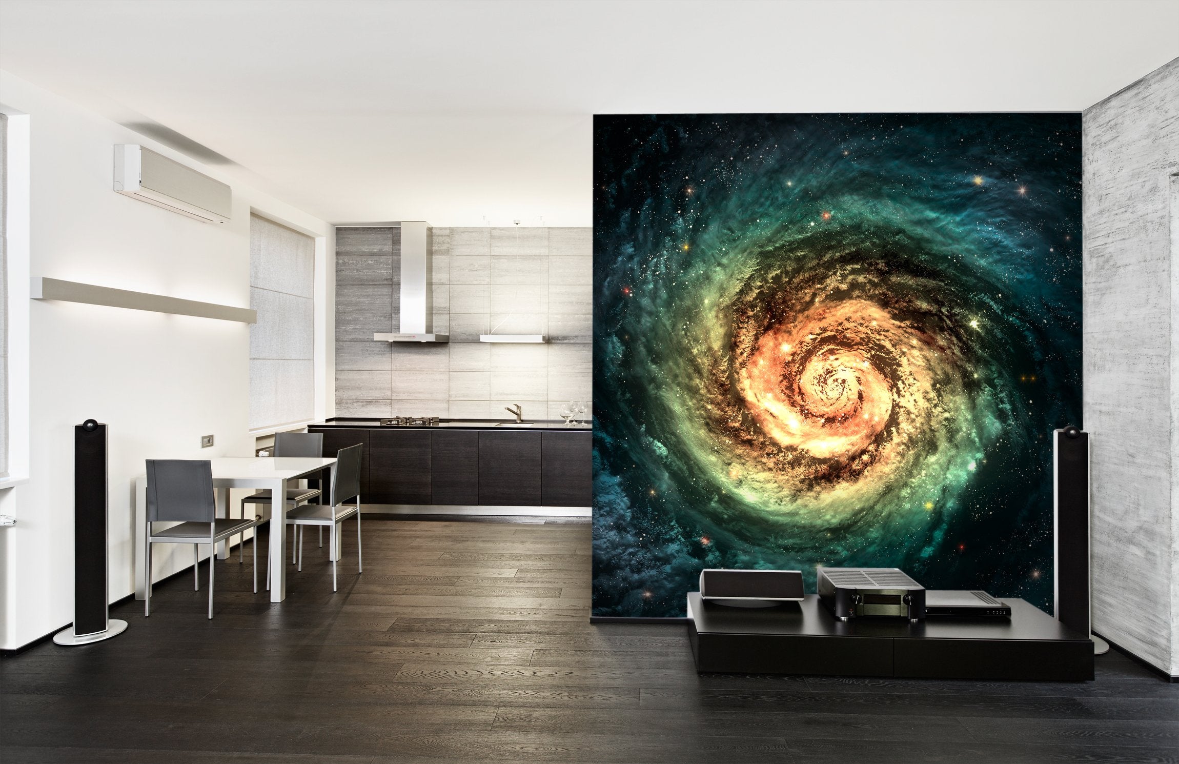 PVC Fototapete Spiral Galaxy - ECO Wandbild Selbstklebende Tapete - 3D Vinyl Wandsticker XXL  SW047