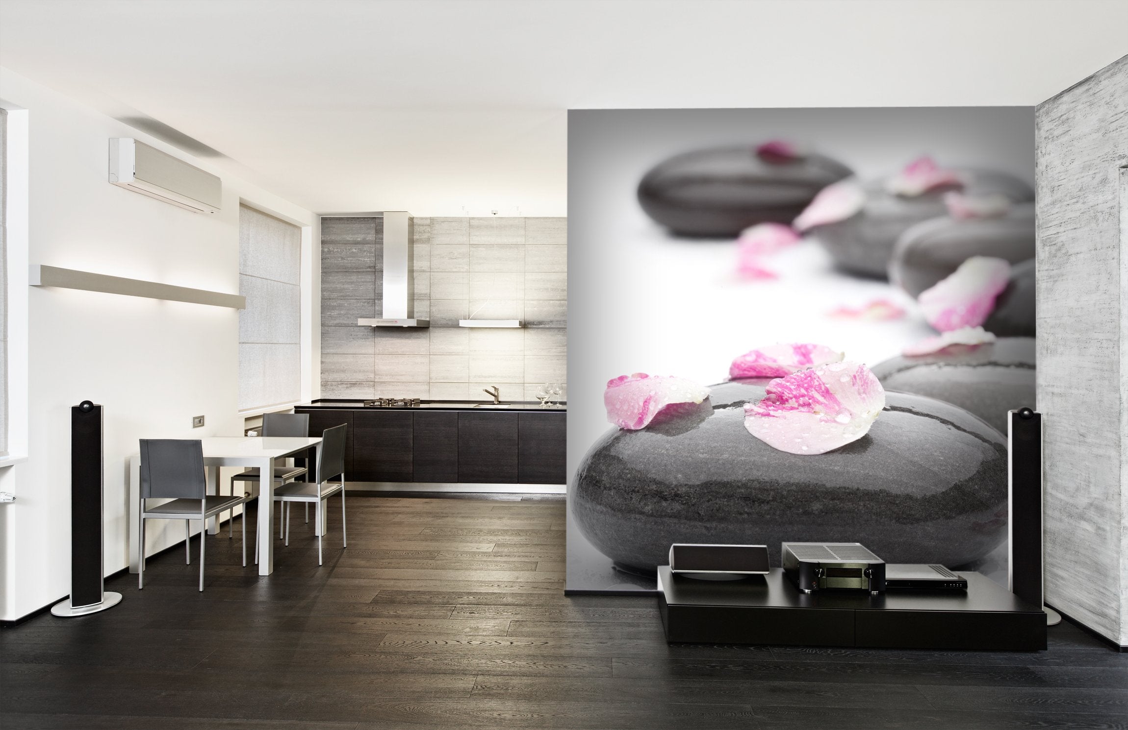 PVC Fototapete Spa Stones - ECO Wandbild Selbstklebende Tapete - 3D Vinyl Wandsticker XXL  SW053