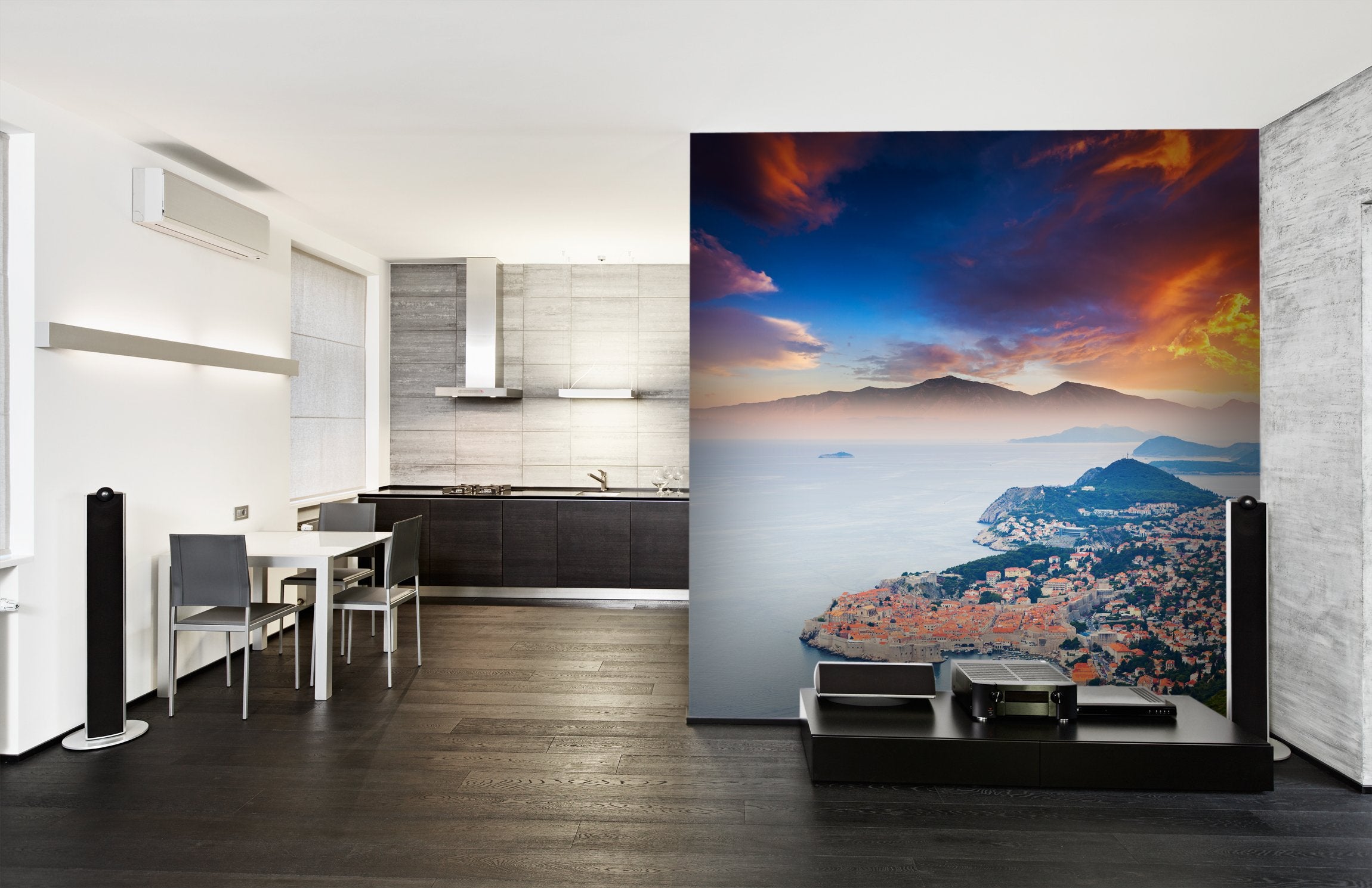 PVC Fototapete Majestic Colorful Sunset - ECO Wandbild Selbstklebende Tapete - 3D Vinyl Wandsticker XXL  SW078
