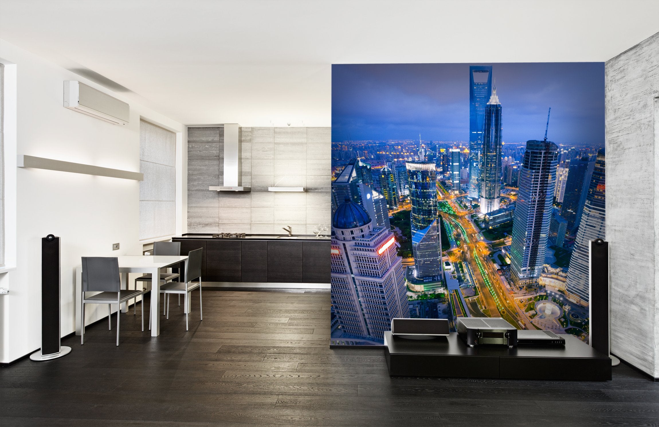 PVC Fototapete Shanghai - ECO Wandbild Selbstklebende Tapete - 3D Vinyl Wandsticker XXL  SW133