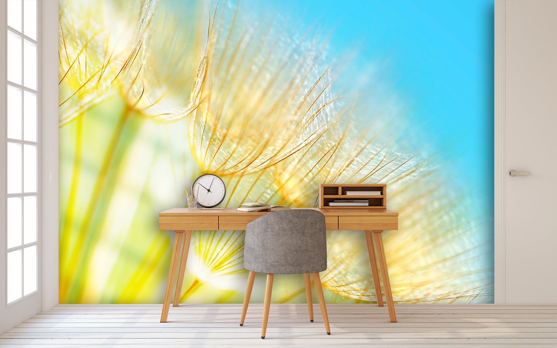 PVC Fototapete Soft Flowers - ECO Wandbild Selbstklebende Tapete - 3D Vinyl Wandsticker XXL  SW033