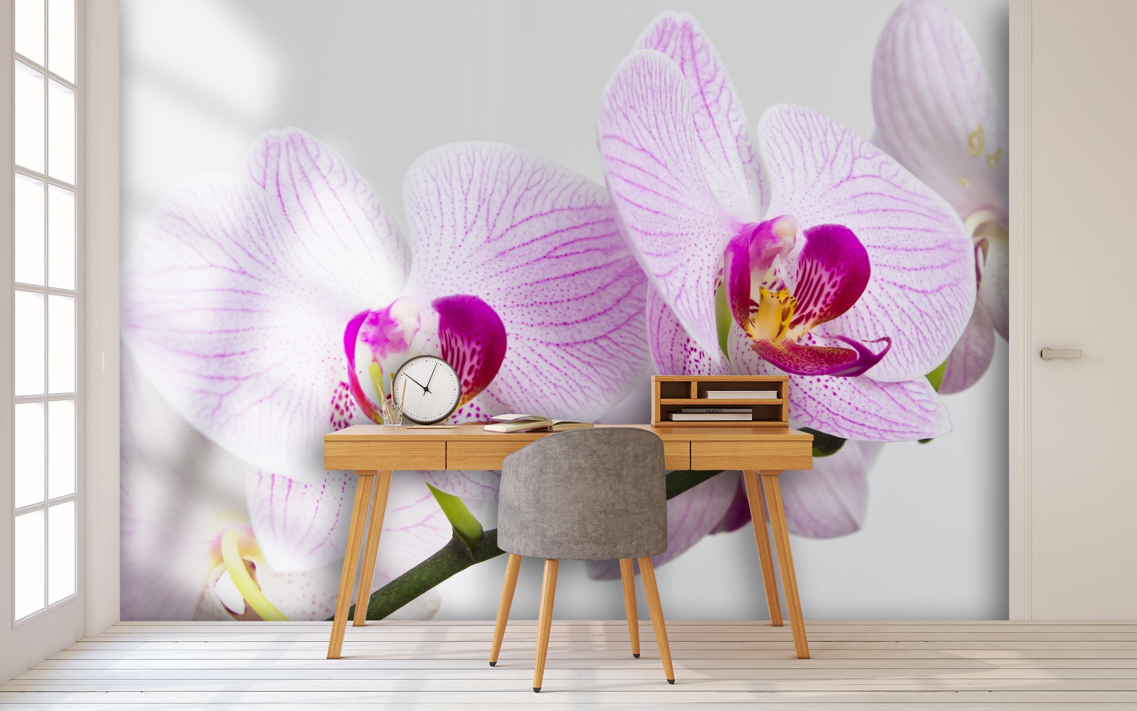 PVC Fototapete Flowers Orchids - ECO Wandbild Selbstklebende Tapete - 3D Vinyl Wandsticker XXL  SW092