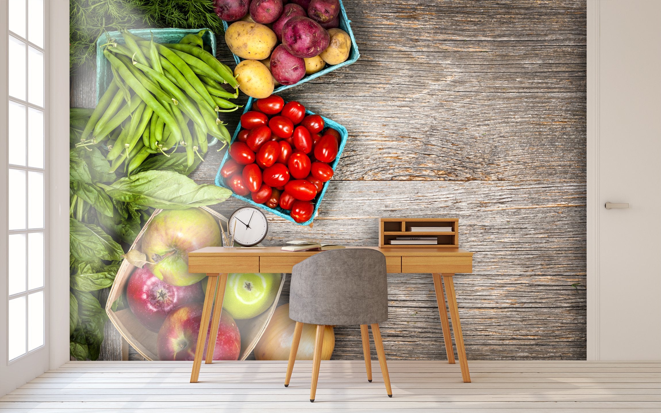 PVC Fototapete Fruits And Vegetables - ECO Wandbild Selbstklebende Tapete - 3D Vinyl Wandsticker XXL  SW187
