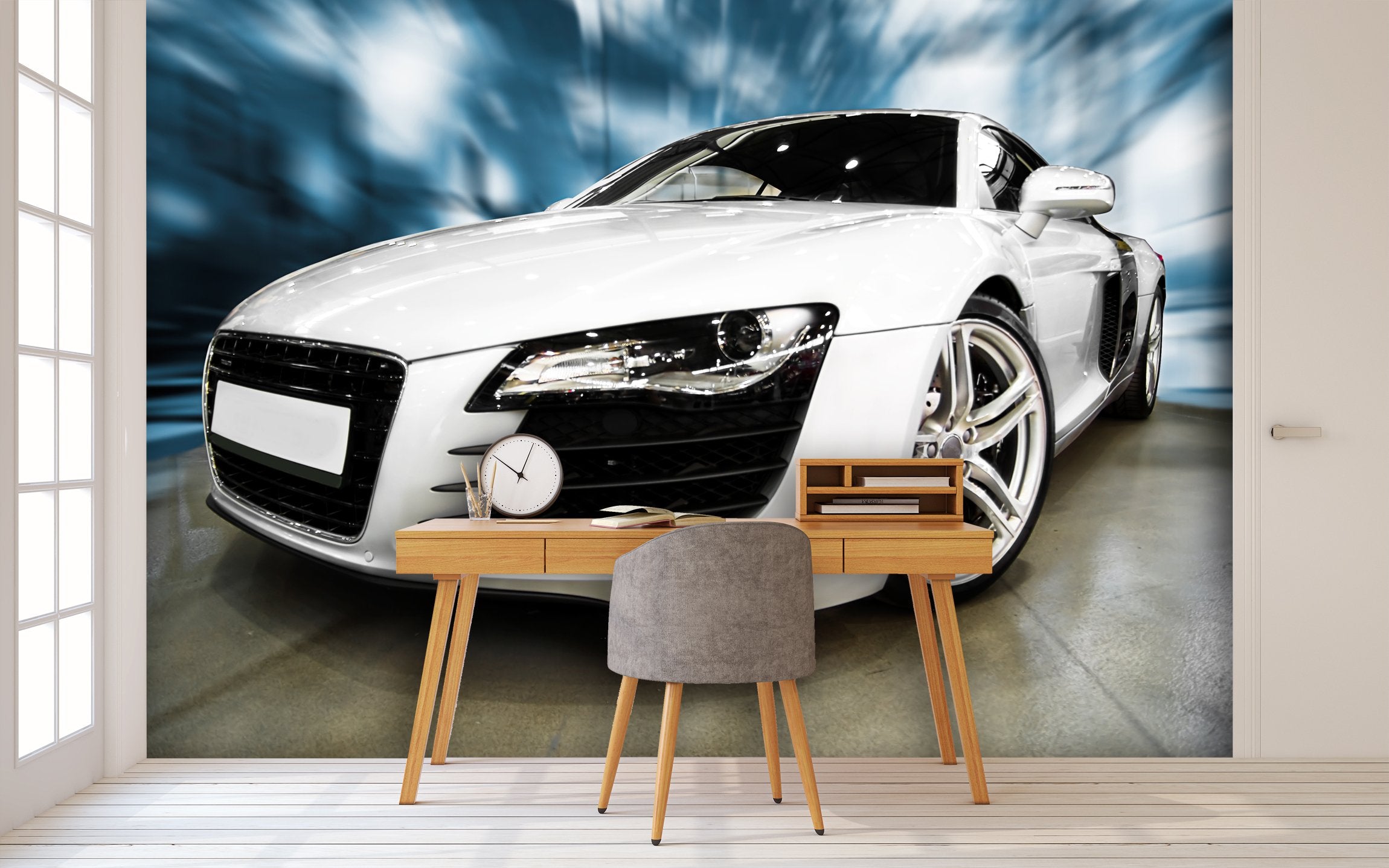 PVC Fototapete Sports Car - ECO Wandbild Selbstklebende Tapete - 3D Vinyl Wandsticker XXL  SW104