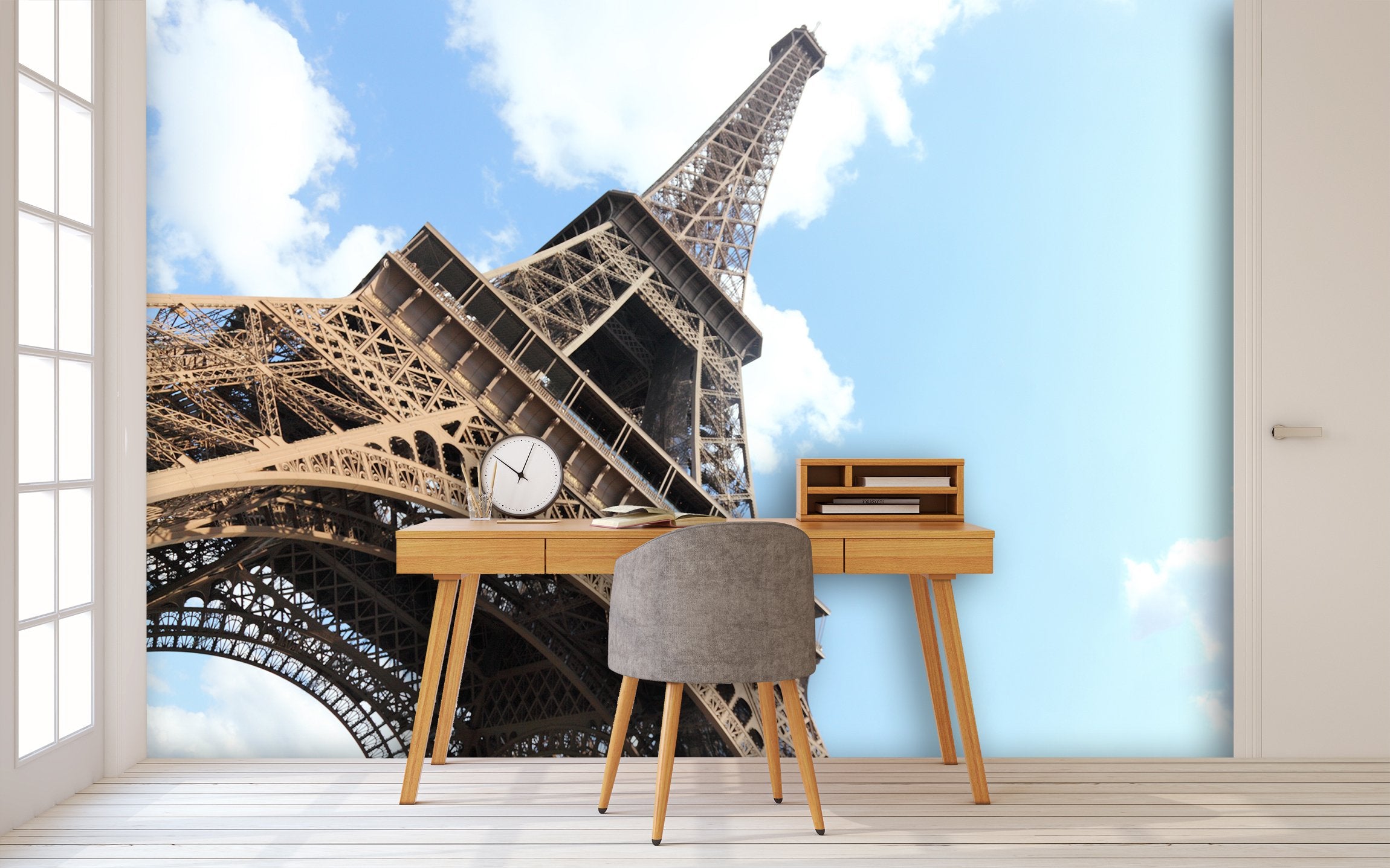 PVC Fototapete Eiffel Tower - ECO Wandbild Selbstklebende Tapete - 3D Vinyl Wandsticker XXL  SW012