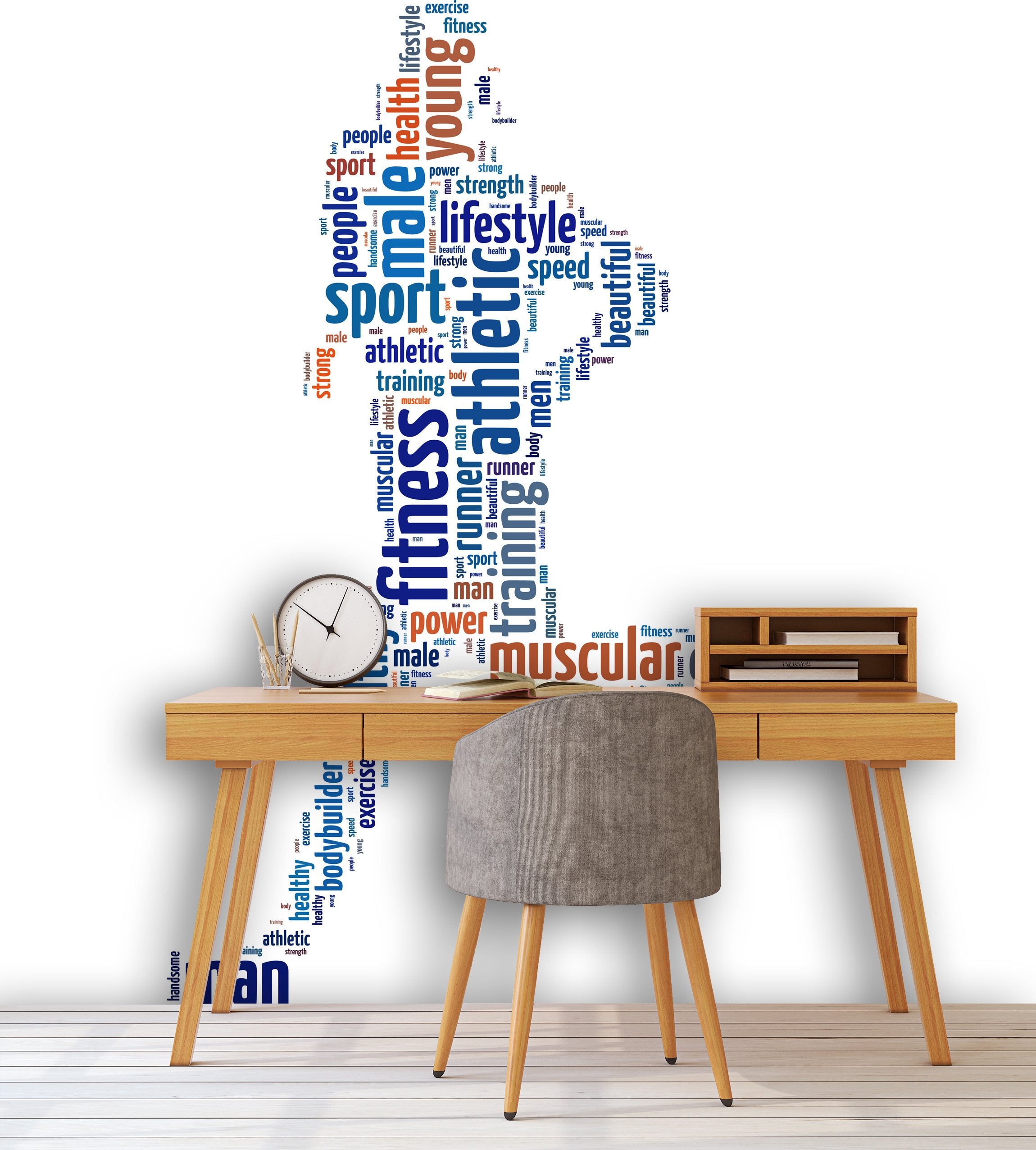 PVC Fototapete Man Running - ECO Wandbild Selbstklebende Tapete - 3D Vinyl Wandsticker XXL  SW143