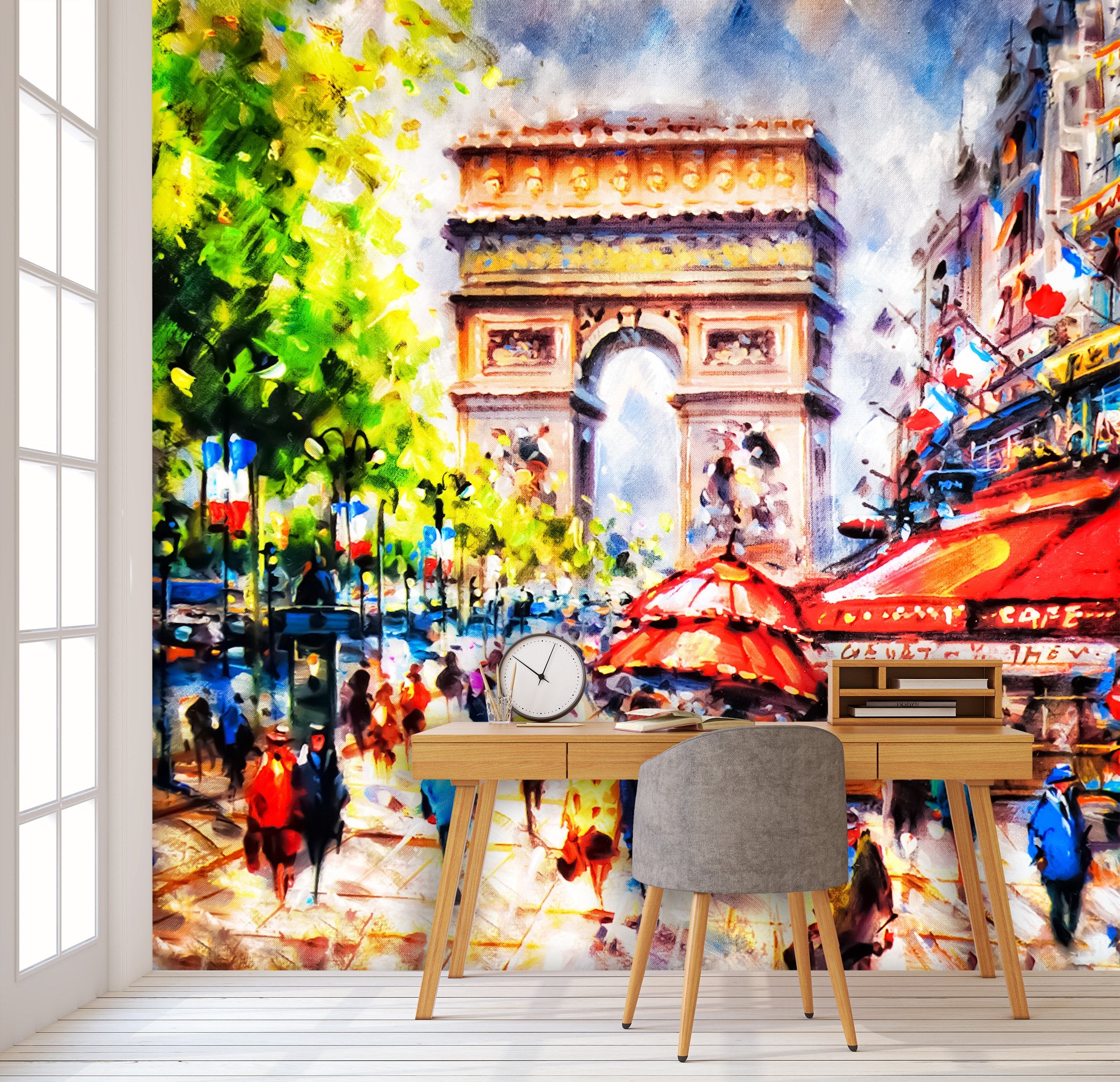 PVC Fototapete Colorful Painting Of Arc – ECO Wandbild Selbstklebende Tapete – 3D Vinyl Wandsticker XXL  SW185 - life-decor.de