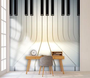 PVC Fototapete Piano Keys – ECO Wandbild Selbstklebende Tapete – 3D Vinyl Wandsticker XXL  SW171 - life-decor.de