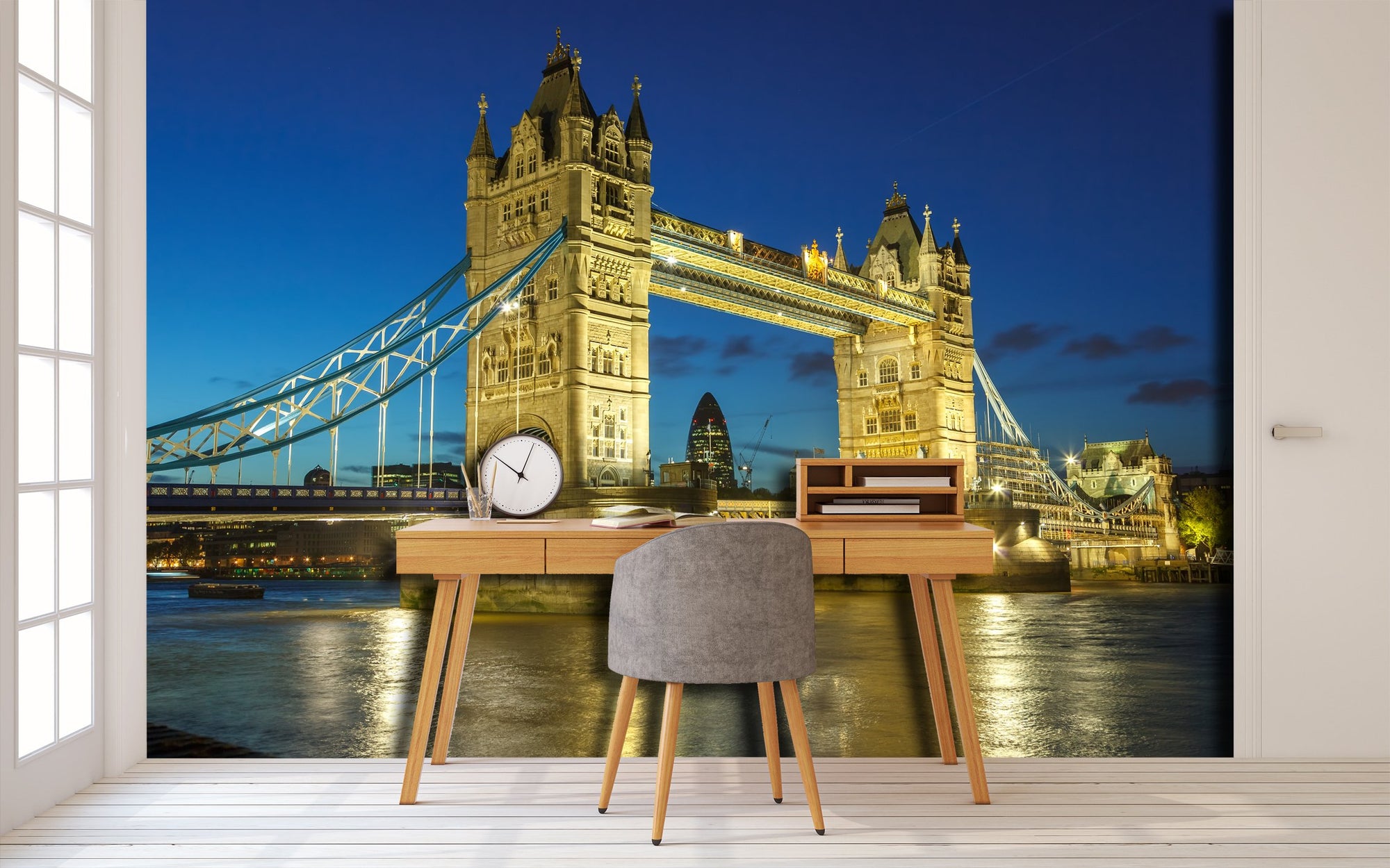 PVC Fototapete Tower Bridge – ECO Wandbild Selbstklebende Tapete – 3D Vinyl Wandsticker XXL  SW037 - life-decor.de