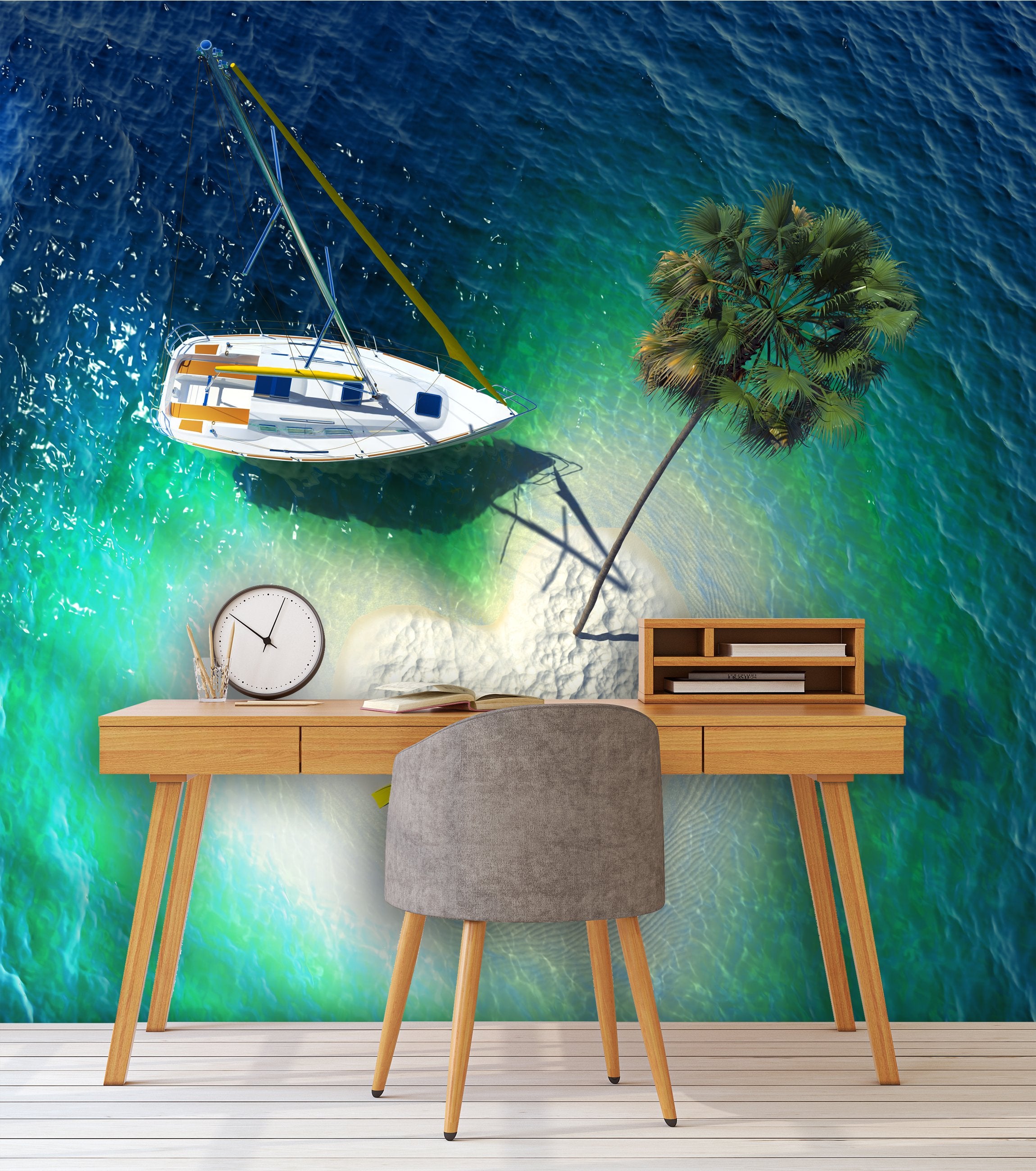 PVC Fototapete Tropical Paradise  - ECO Wandbild Selbstklebende Tapete - 3D Vinyl Wandsticker XXL  SW312