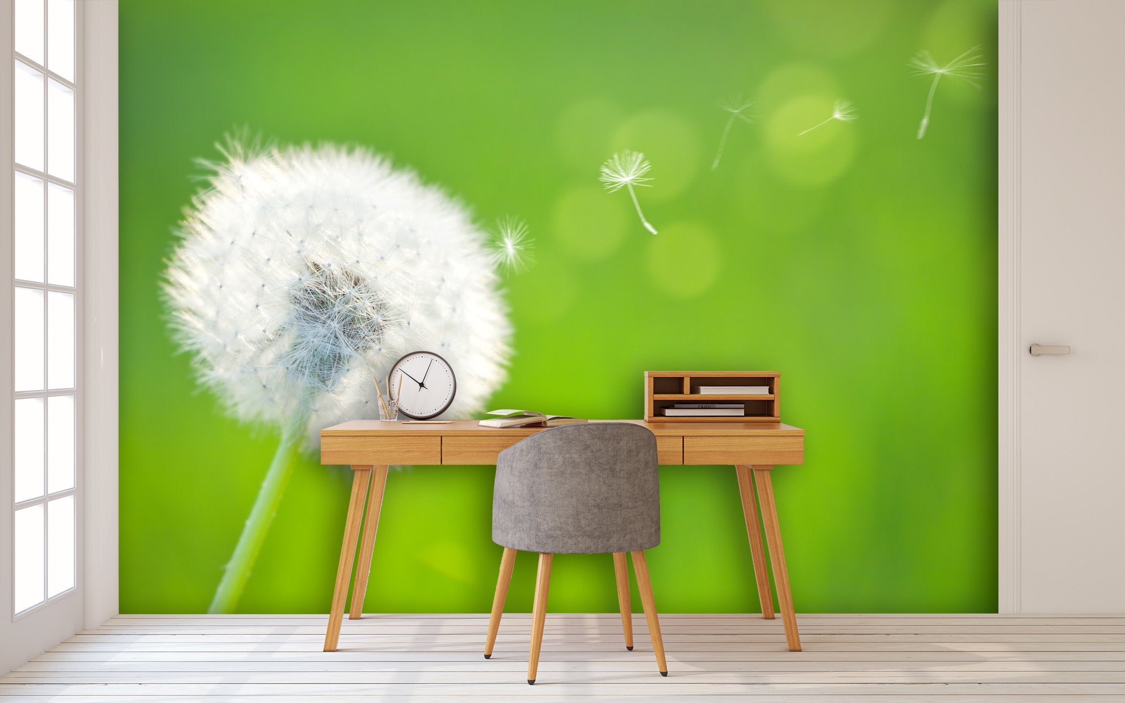 PVC Fototapete Spring Dandelion - ECO Wandbild Selbstklebende Tapete - 3D Vinyl Wandsticker XXL  SW072