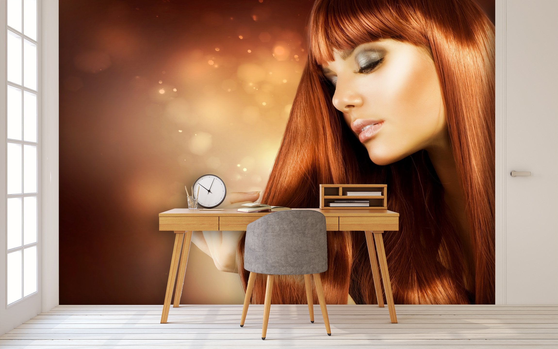PVC Fototapete Beautiful Woman - ECO Wandbild Selbstklebende Tapete - 3D Vinyl Wandsticker XXL  SW137
