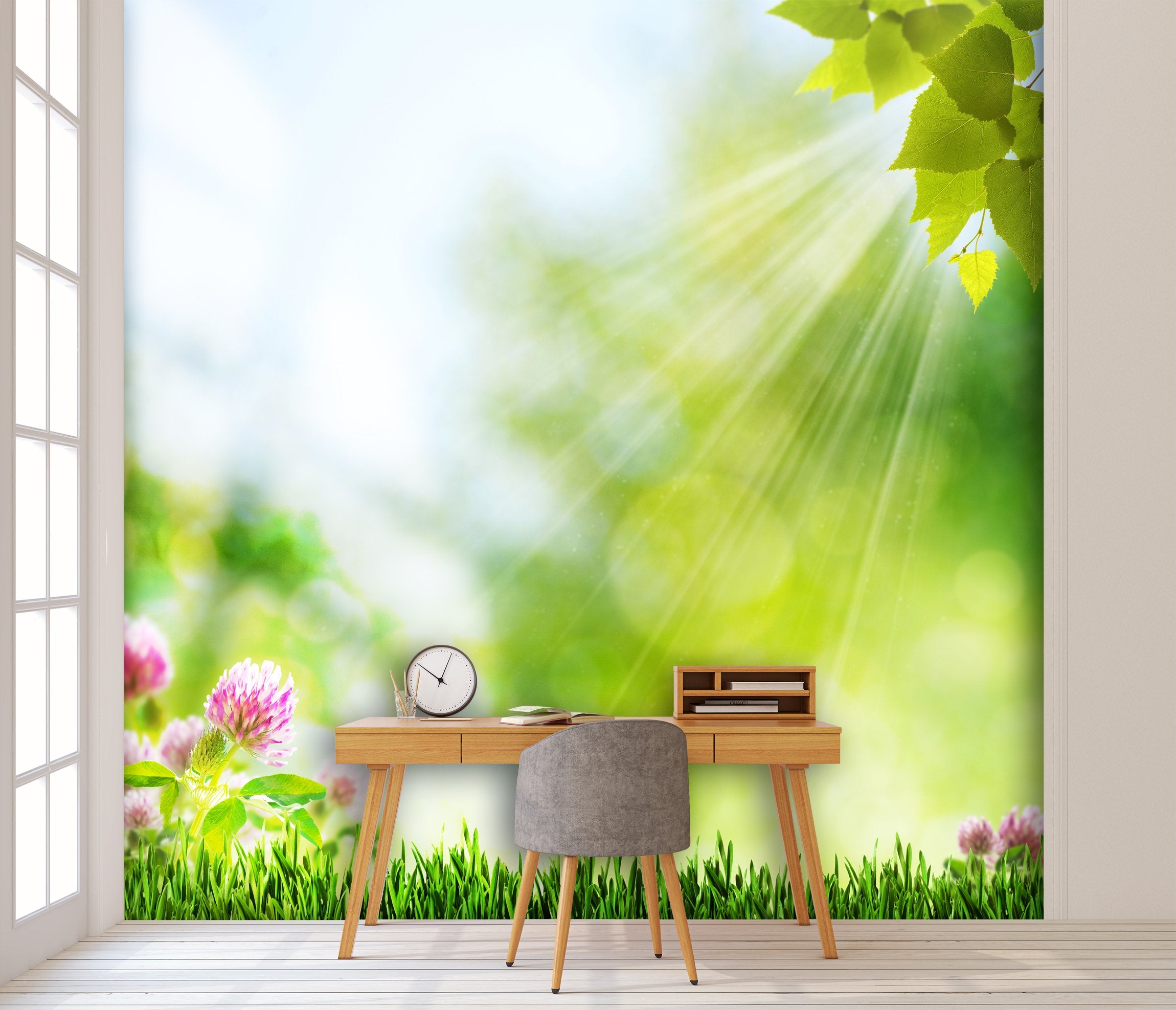 PVC Fototapete Summer Morning - ECO Wandbild Selbstklebende Tapete - 3D Vinyl Wandsticker XXL  SW226