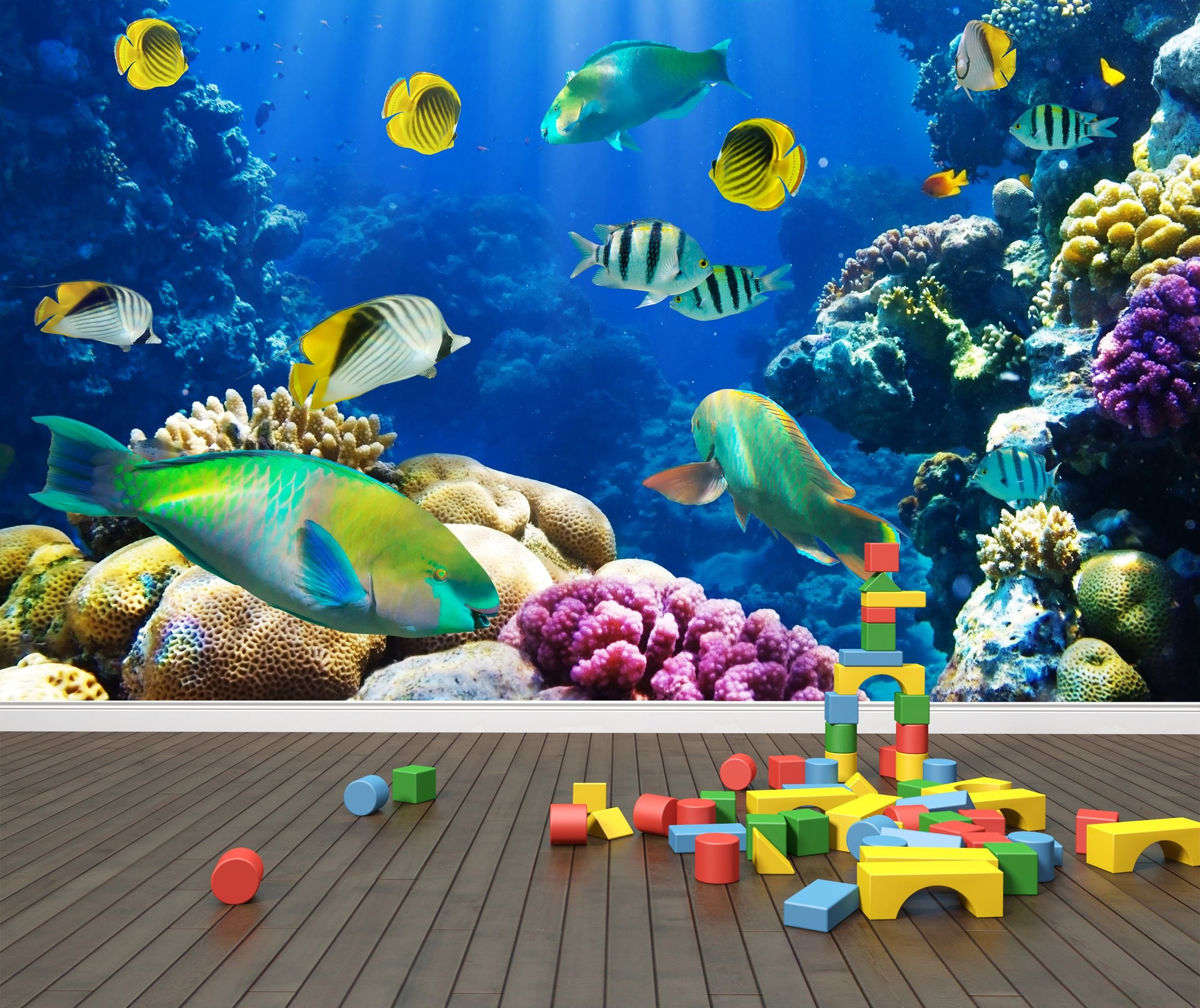 PVC Fototapete Coral Colony – ECO Wandbild Selbstklebende Tapete – 3D Vinyl Wandsticker XXL  SW113 - life-decor.de