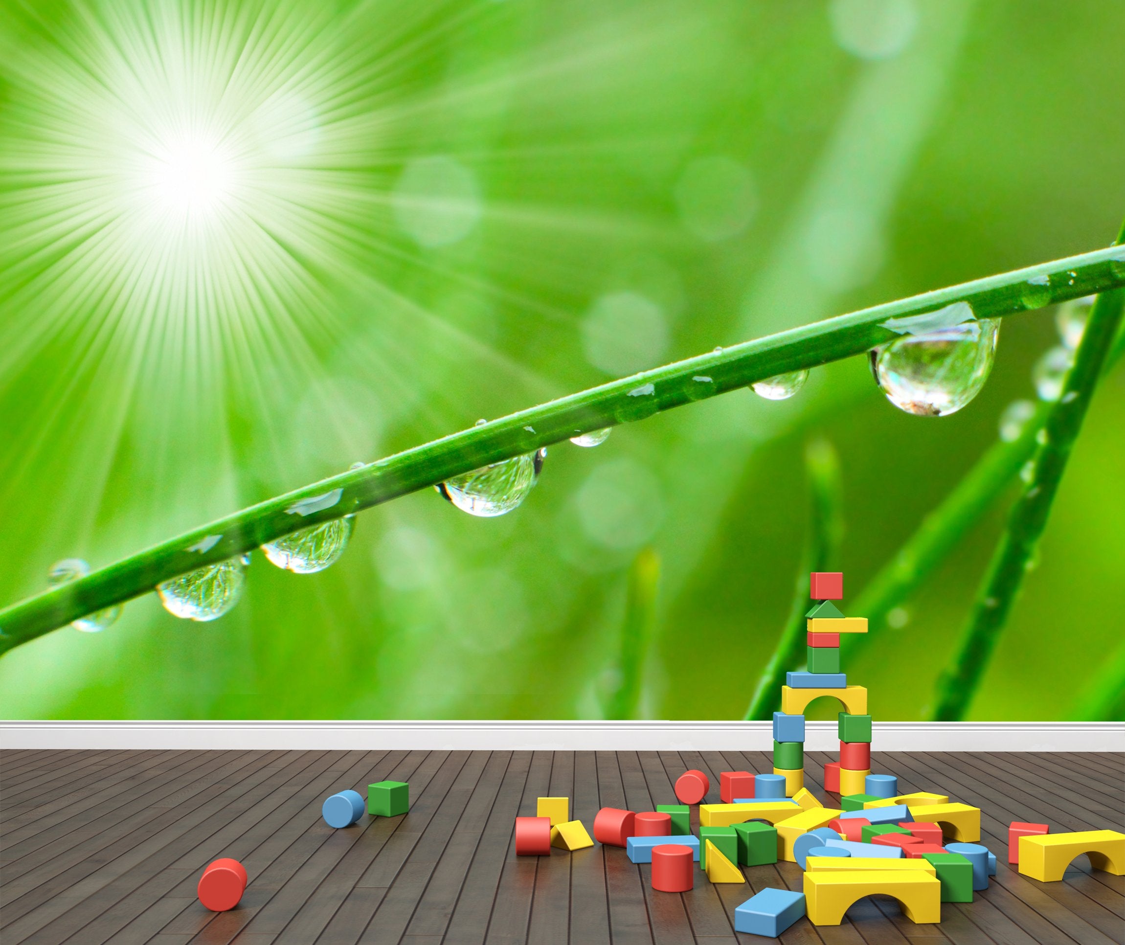 PVC Fototapete Fresh Morning Dew - ECO Wandbild Selbstklebende Tapete - 3D Vinyl Wandsticker XXL  SW204