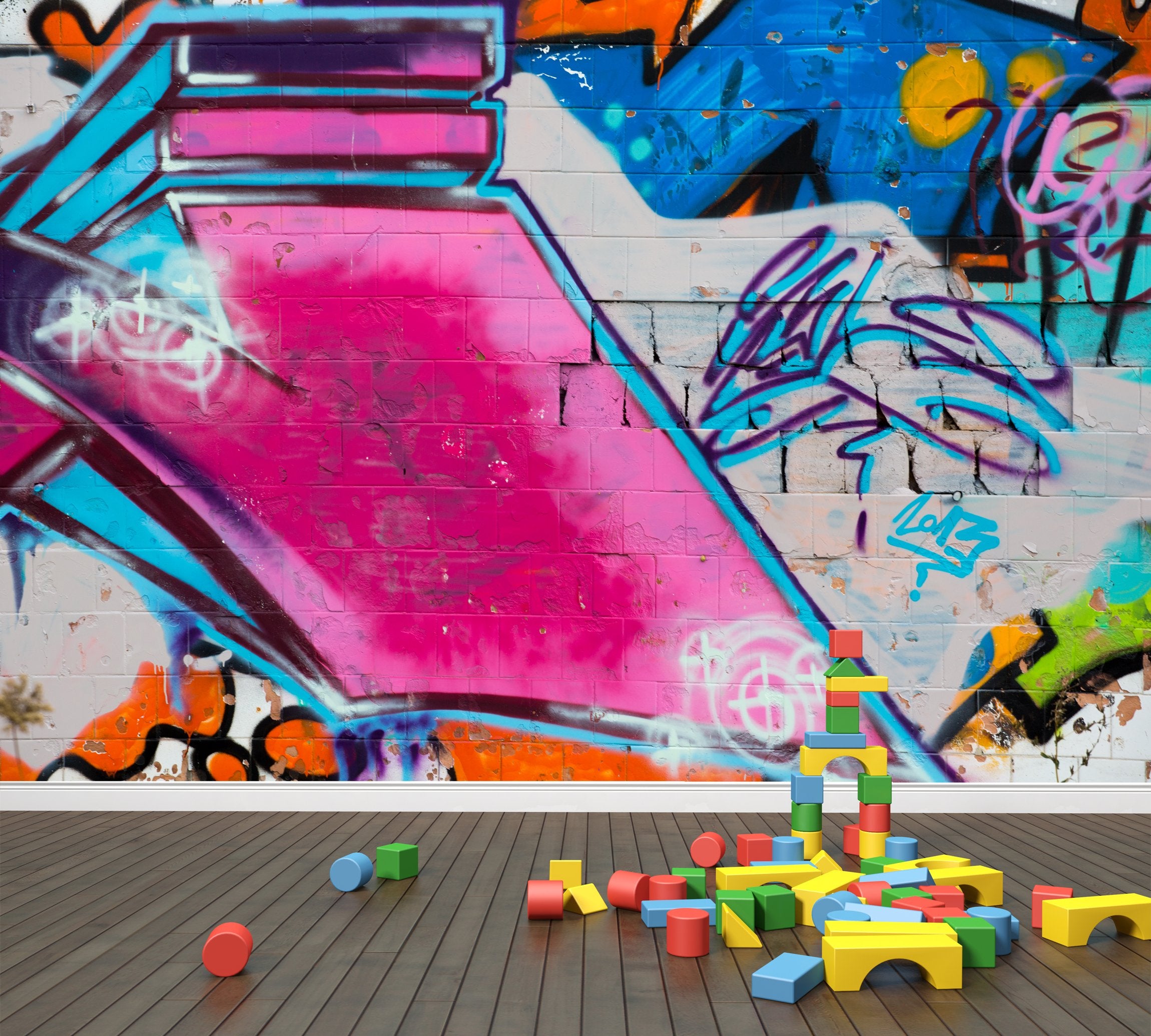 PVC Fototapete Graffiti Wall - ECO Wandbild Selbstklebende Tapete - 3D Vinyl Wandsticker XXL  SW280