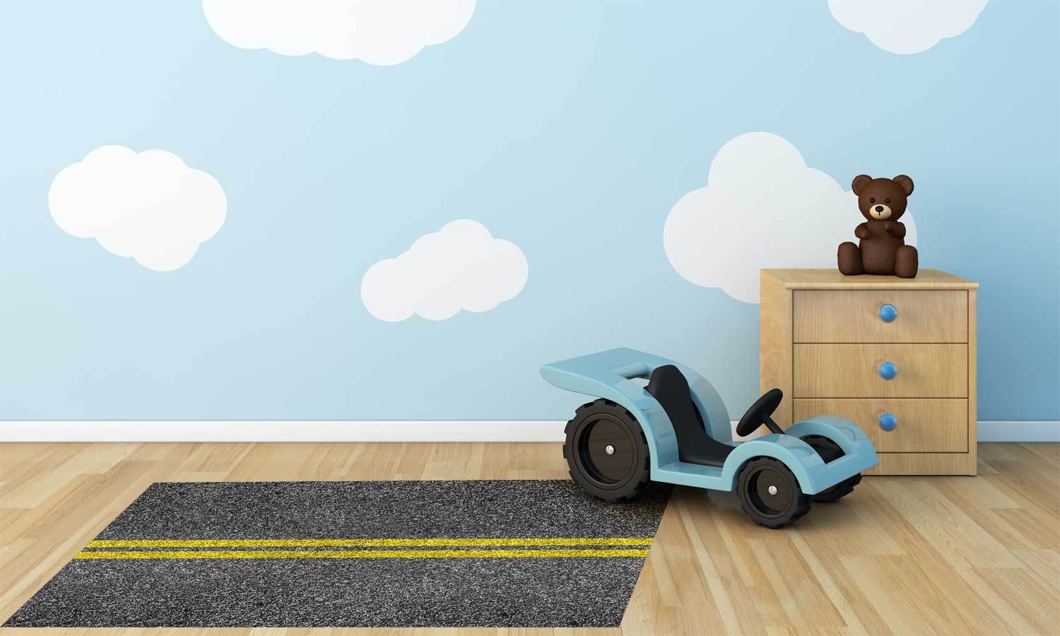 selbstklebende Folie für Möbel- asphalt mit einer Marke  PAT090 - life-decor.de