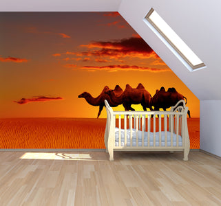 PVC Fototapete Desert Fantasy – ECO Wandbild Selbstklebende Tapete – 3D Vinyl Wandsticker XXL  SW300 - life-decor.de
