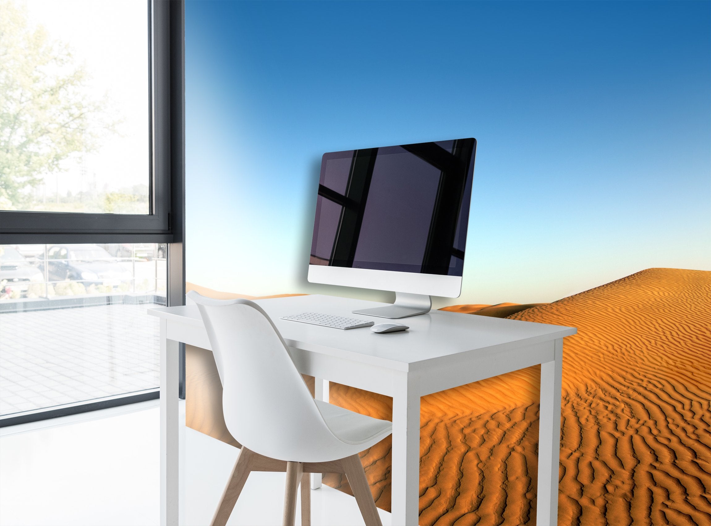 PVC Fototapete Evening Desert - ECO Wandbild Selbstklebende Tapete - 3D Vinyl Wandsticker XXL  SW299